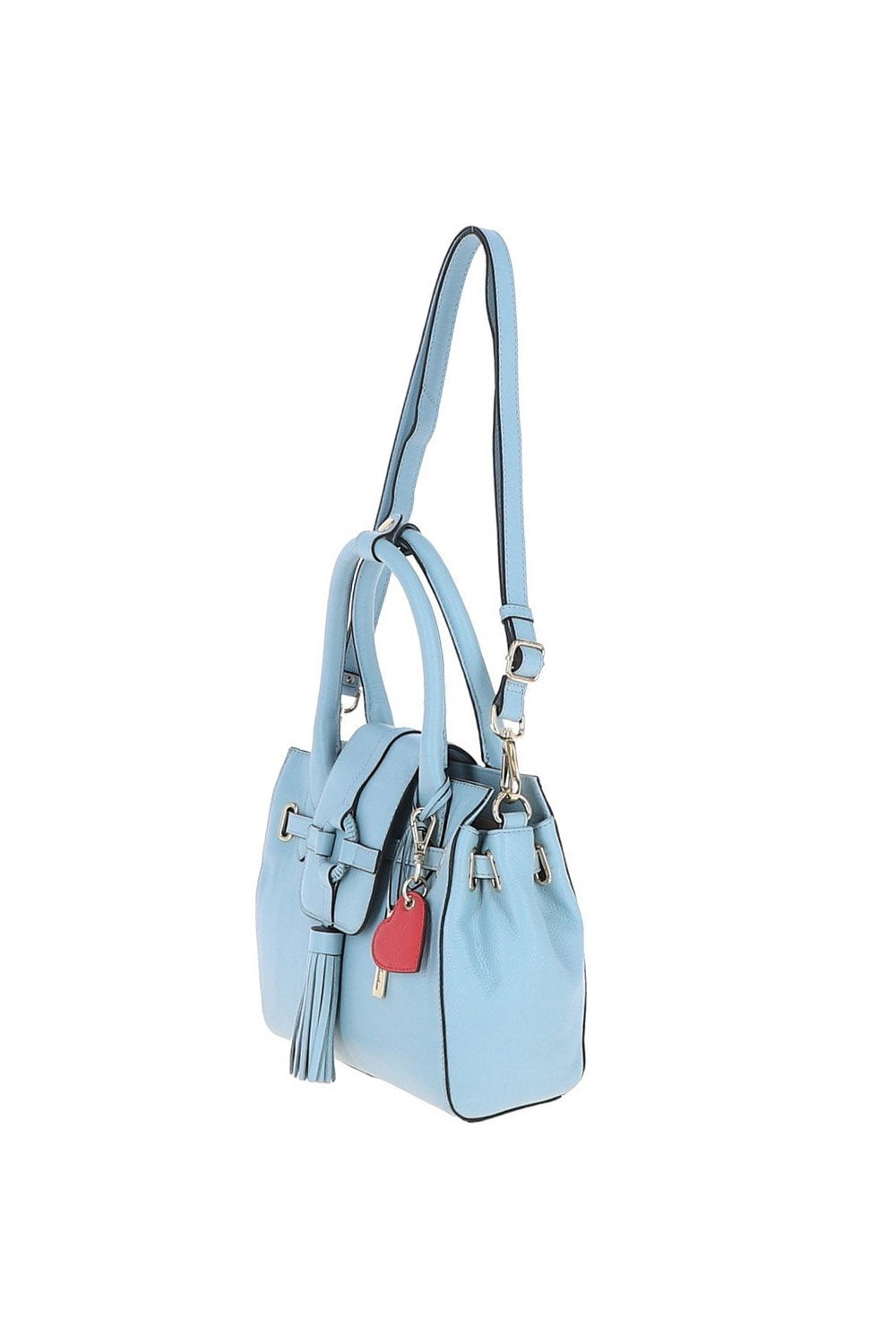 Light Blue Ashwood Leather Light Blue 'Vera' Real Leather Tote Bag, Image 4 of 5