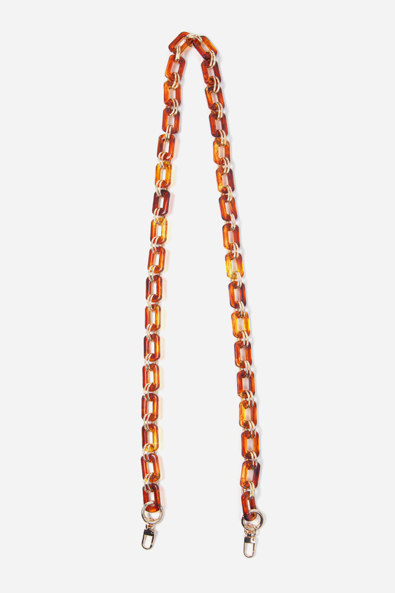 Brown Sarta Brown Square Link Acrylic Bag Strap, Image 2 of 3
