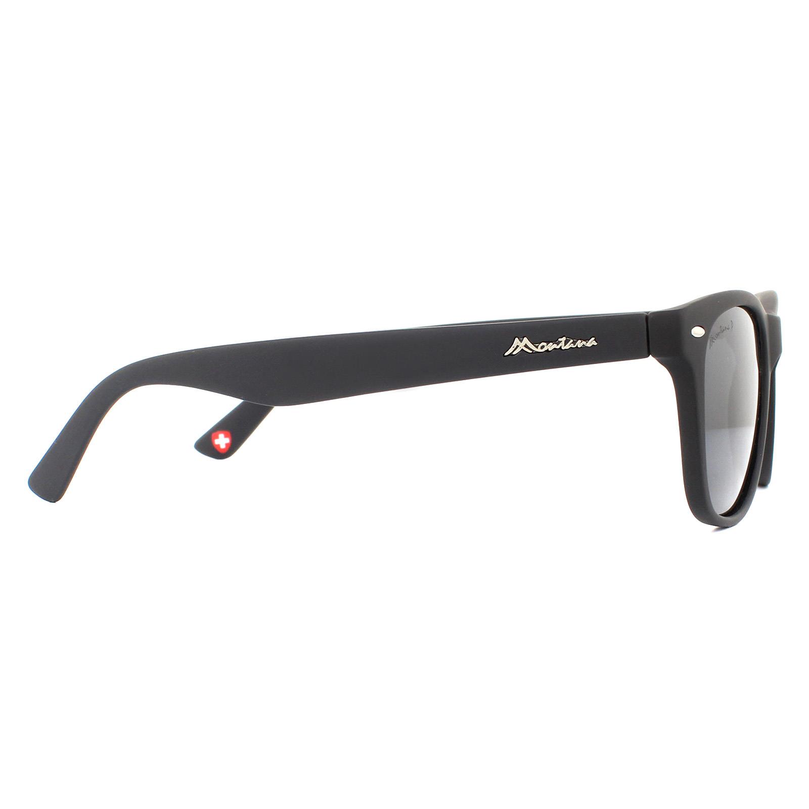Black Montana Black Rectangle Matte Black Rubbertouch Black Smoke Polarized Sunglasses, Image 4 of 4