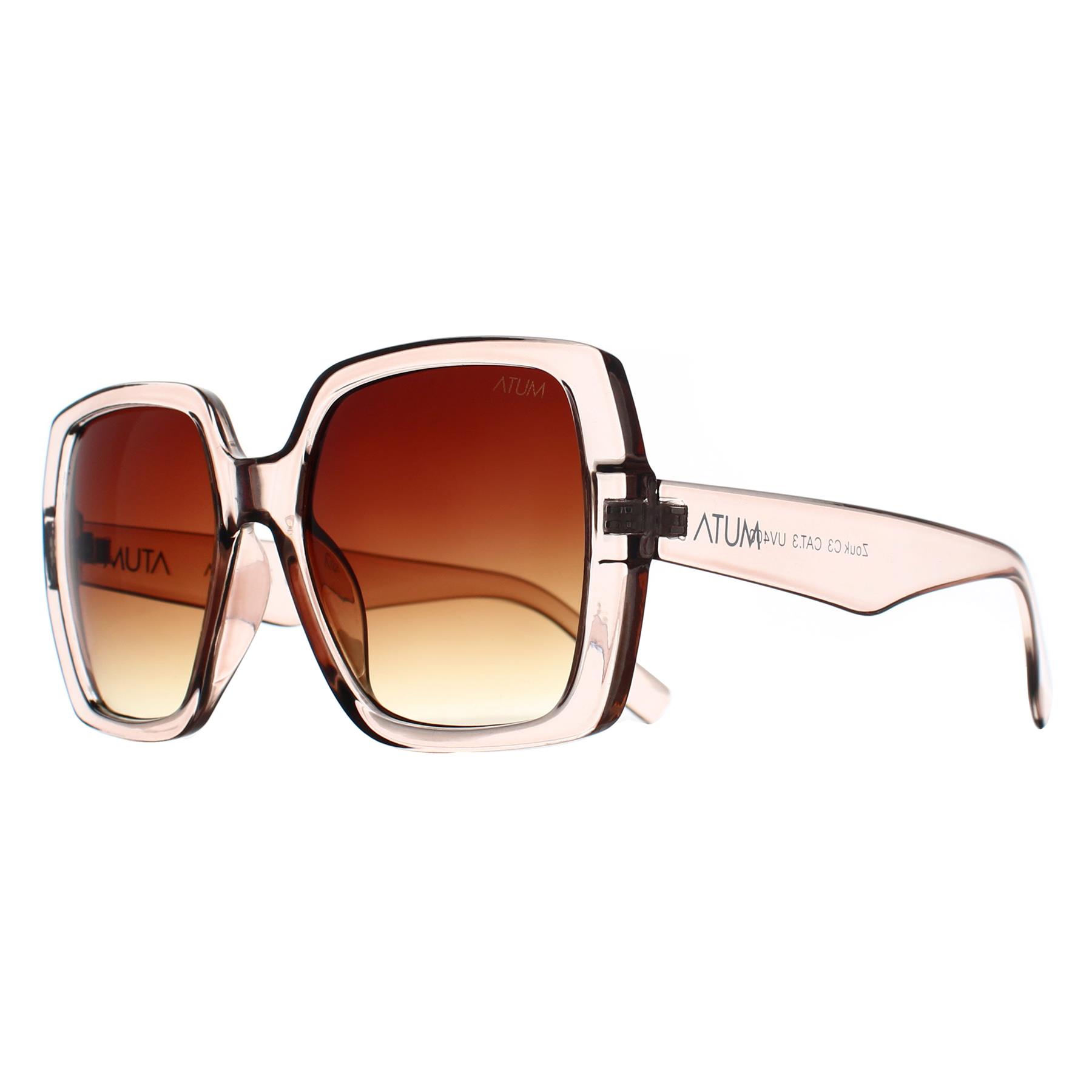 Brown Atum Brown Square Shiny Transparent Beige Brown Gradient Zouk, Image 2 of 3
