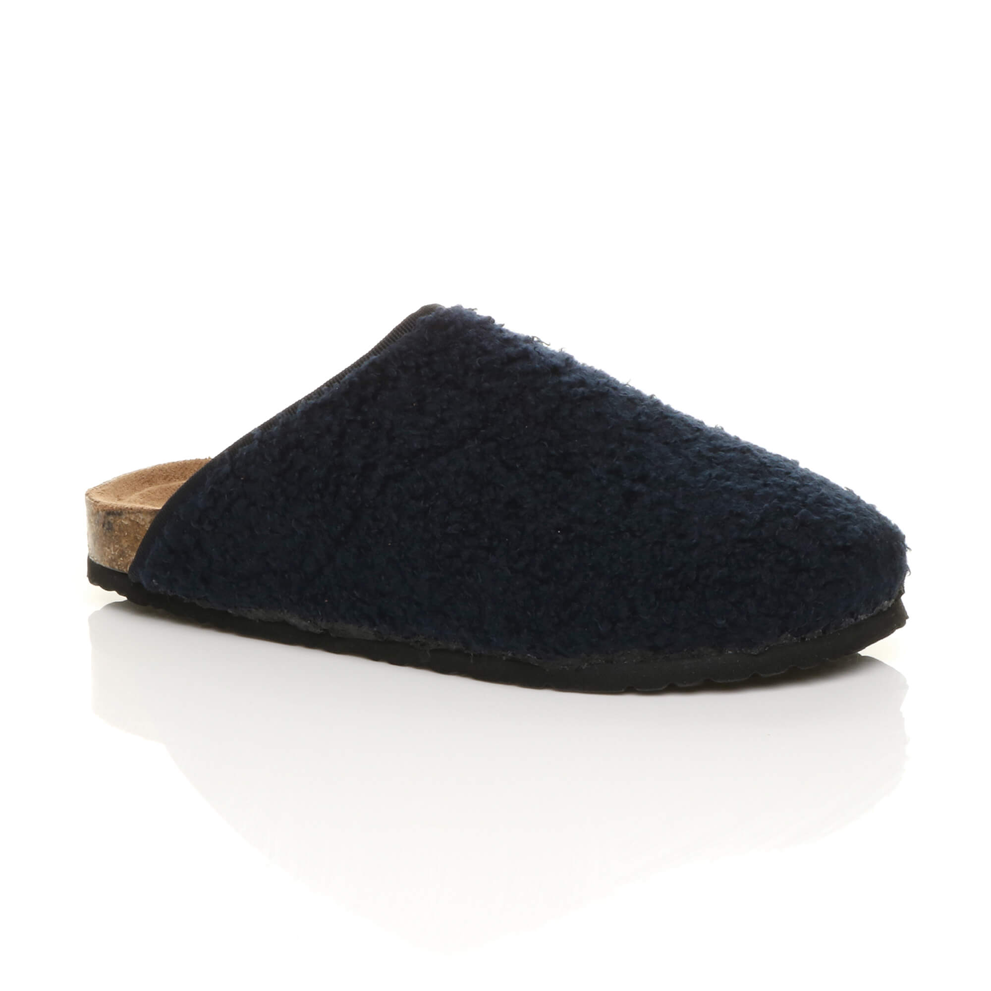 Navy Blue AJVANI Navy Blue Footbed Mules Slippers, Image 1 of 6
