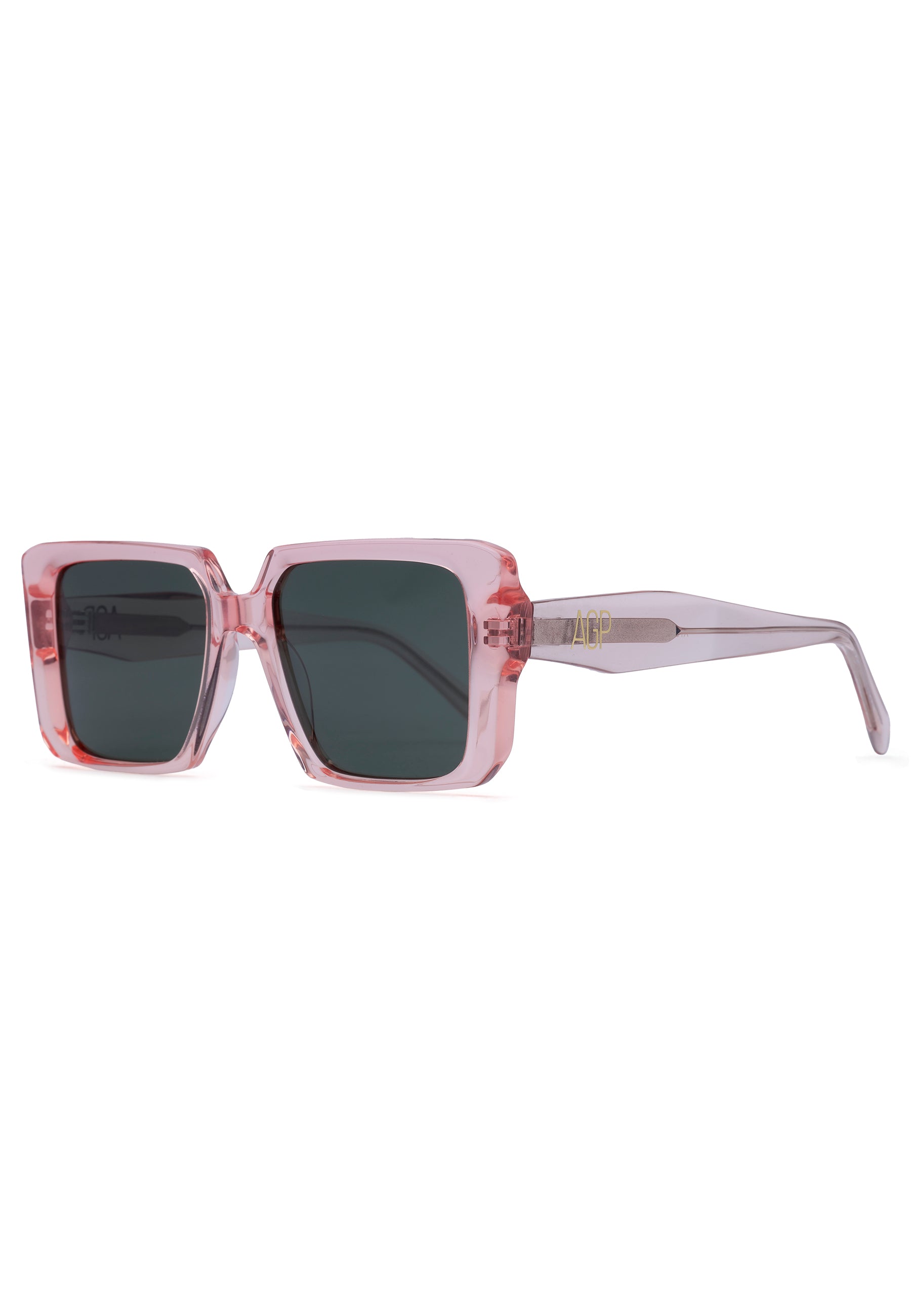 Red Chunky Transparent Square Sunglasses