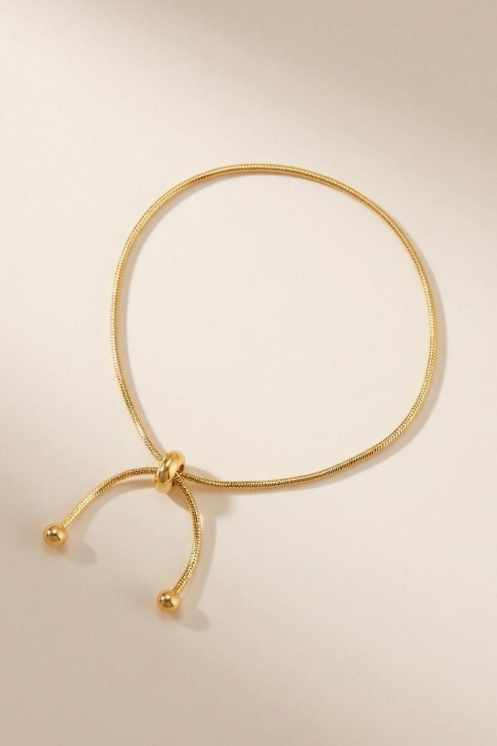 Gold Stainless Steel Bow Knot Bracelet, Image 2 of 3
