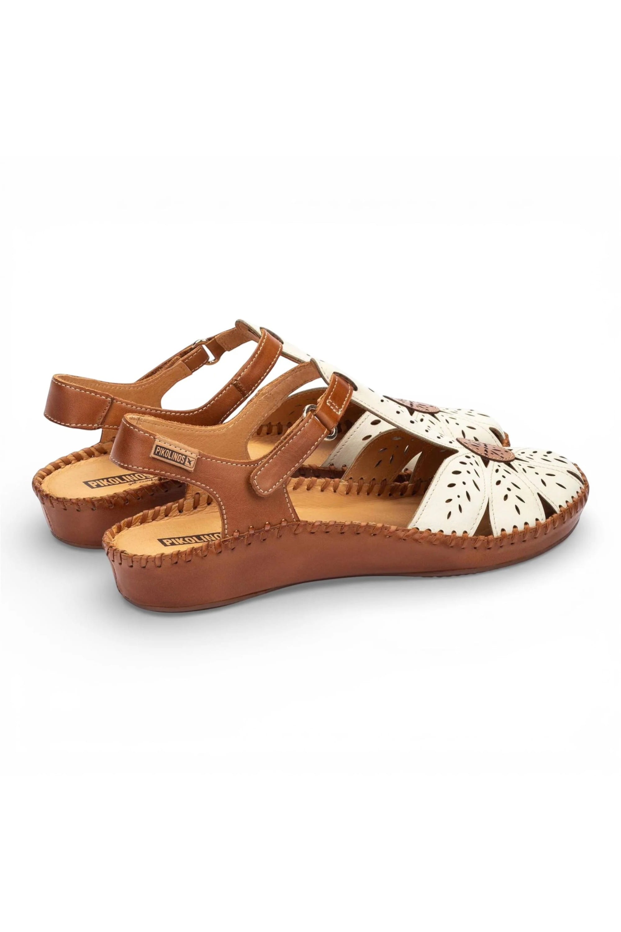 White Womens Comfort Wedge Sandals P-Vallarta, Image 4 of 8