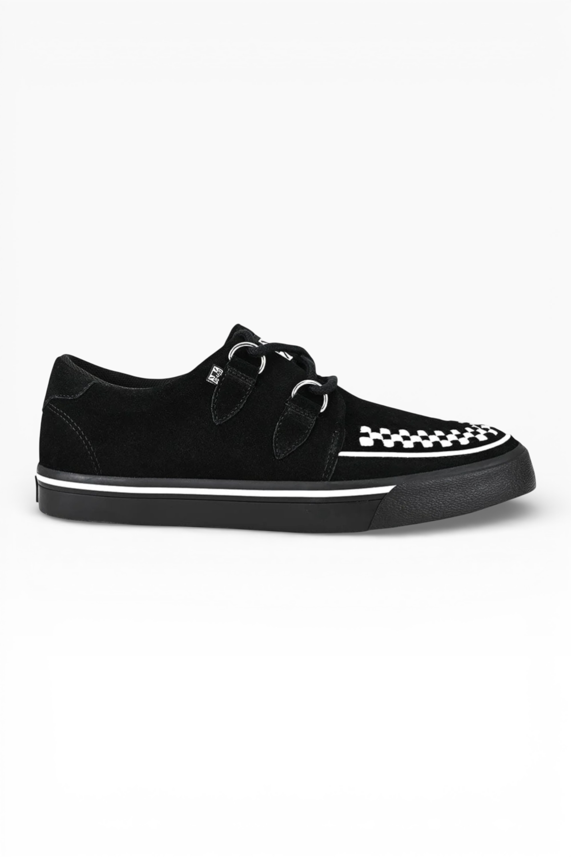 Black TUK Footwear Black Pointed Creeper Sneaker Suede Shoes, Image 1 of 8