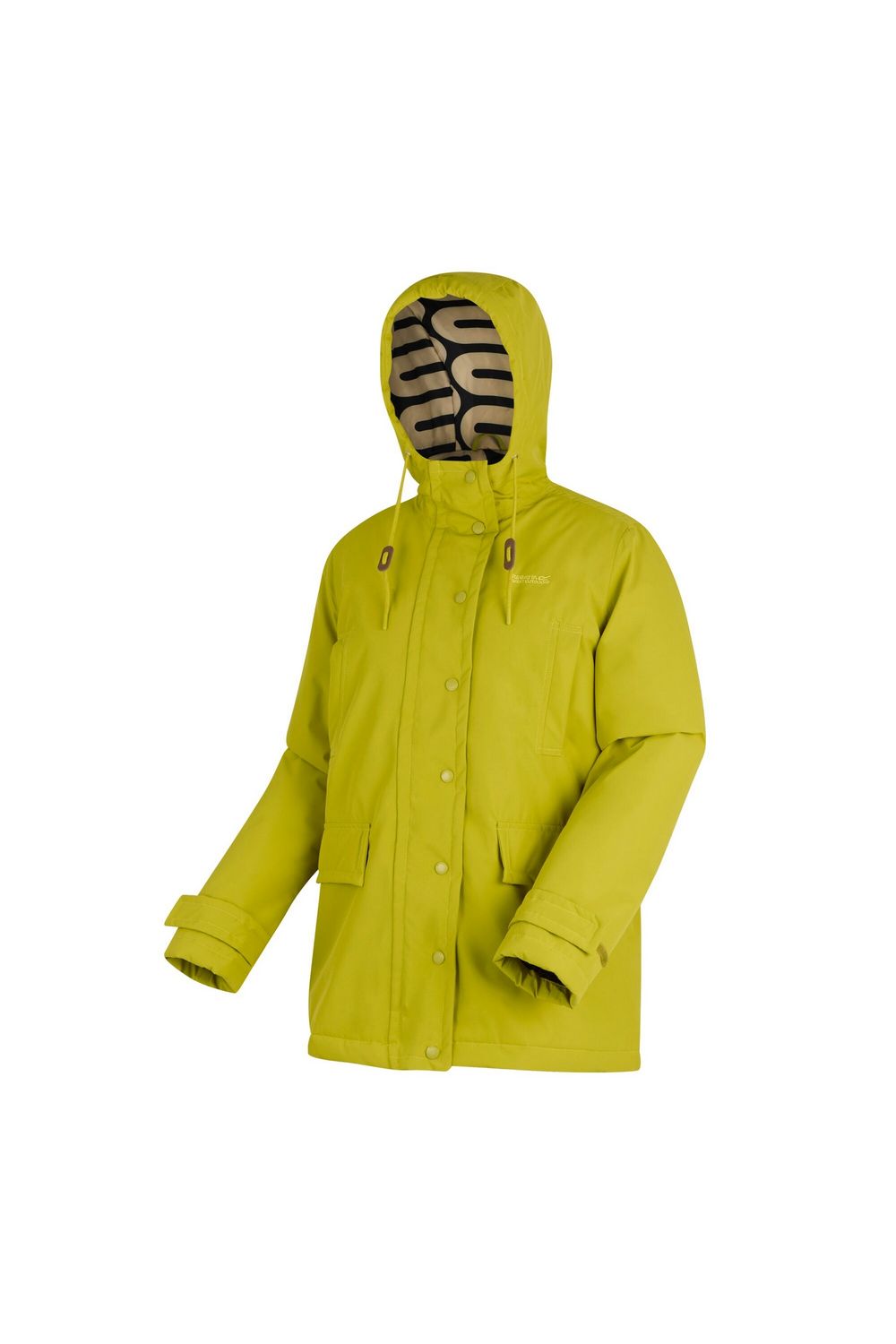 Sage Orla Kiely Plain Mid Length Waterproof Jacket, Image 4 of 5