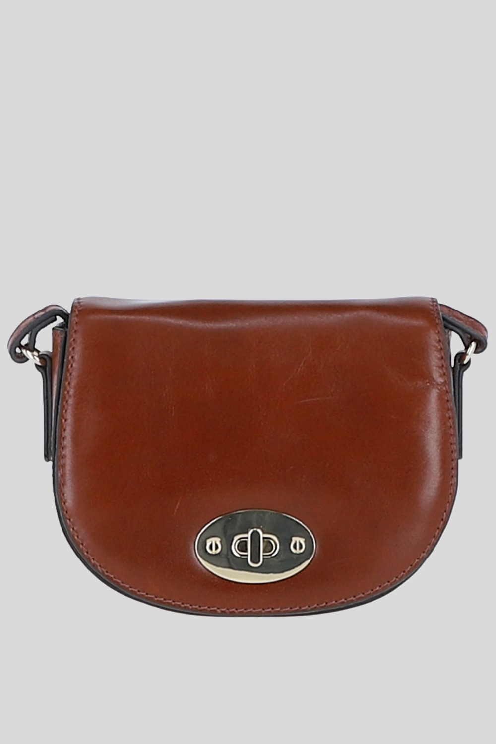 Latte 'Borsa della Moda' Real Leather Saddle Crossbody Bag, Image 1 of 4