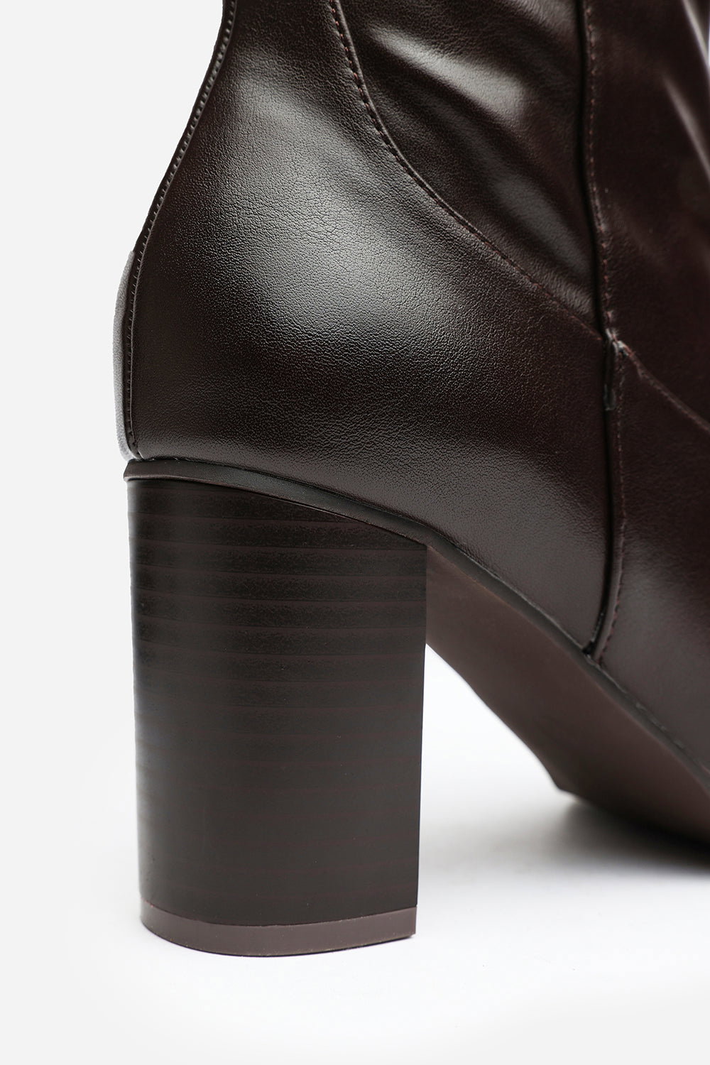 Dark Brown 'Ainsley' Block Heel Knee High Boots, Image 4 of 6