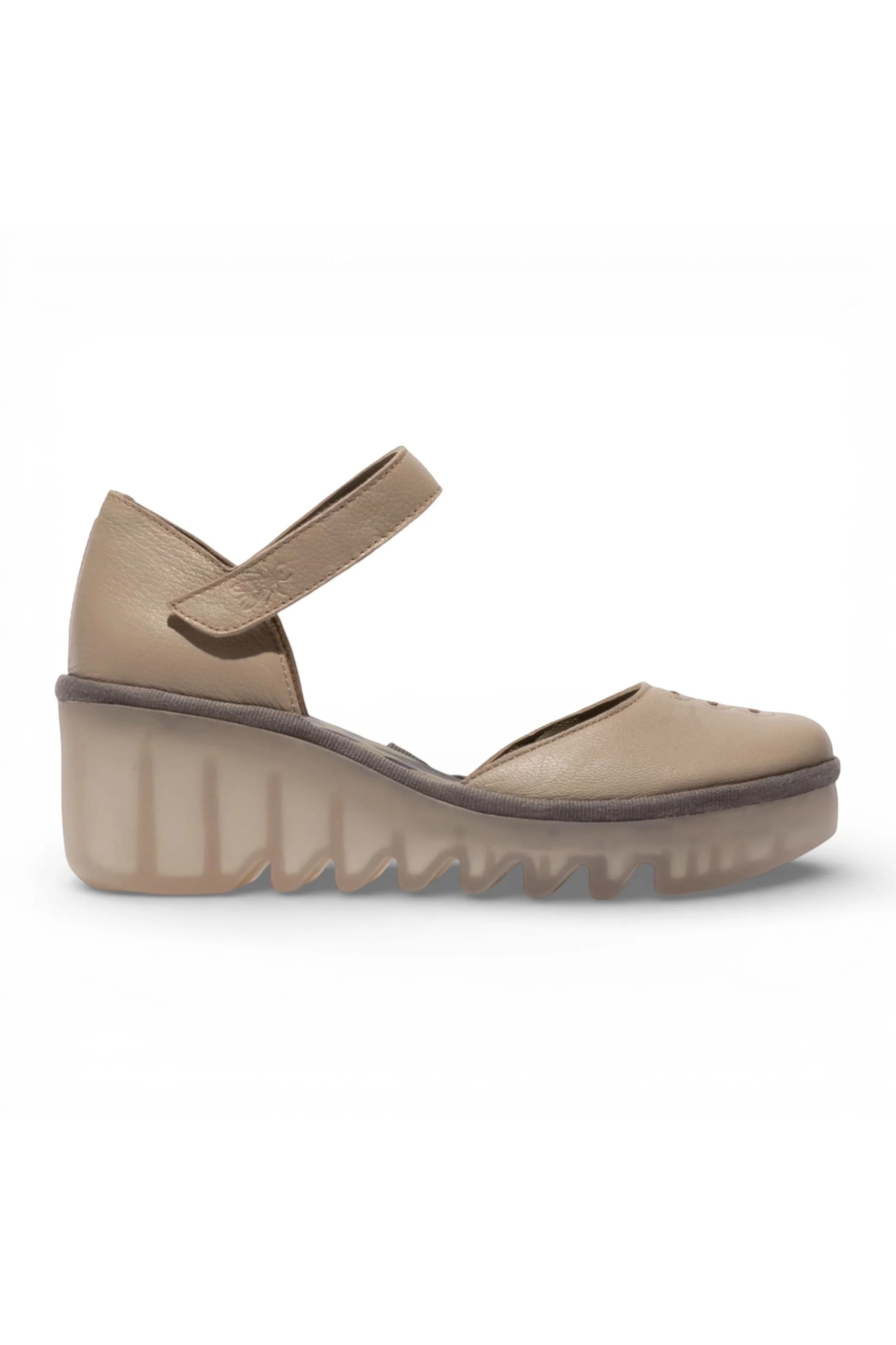 Grey Womens Durable Wedge Sandals-BISO305FLY, Image 1 of 5