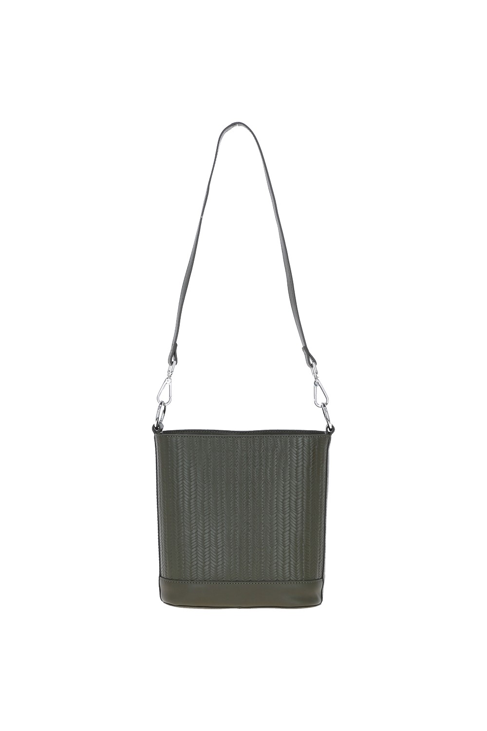 Khaki Ashwood Leather Khaki Elegant Crossbody Bucket Bag, Image 5 of 6