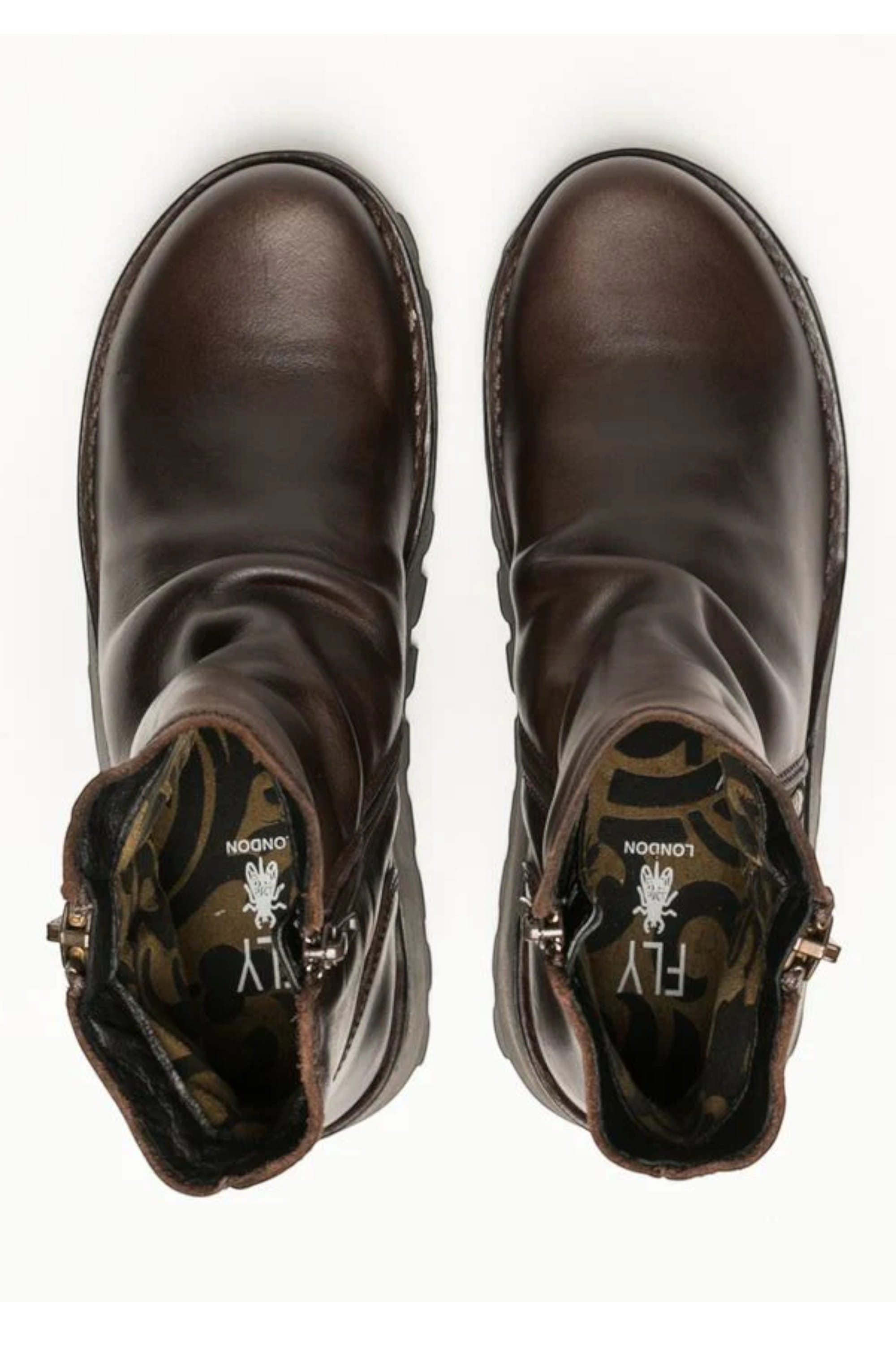 Brown Womens Leather Heel Ankle Boots - Mon944, Image 5 of 8