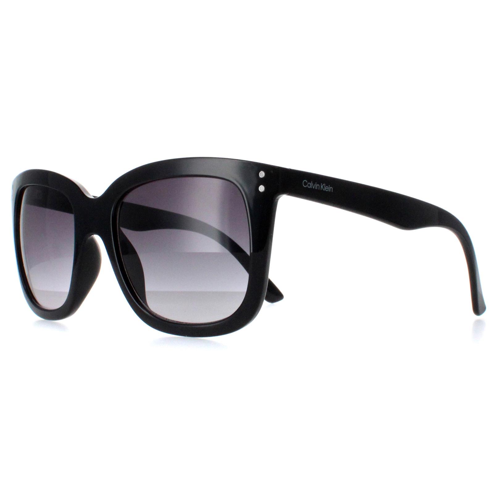 Black Calvin Klein Black Square Shiny Black Grey Gradient CK22550S, Image 2 of 4