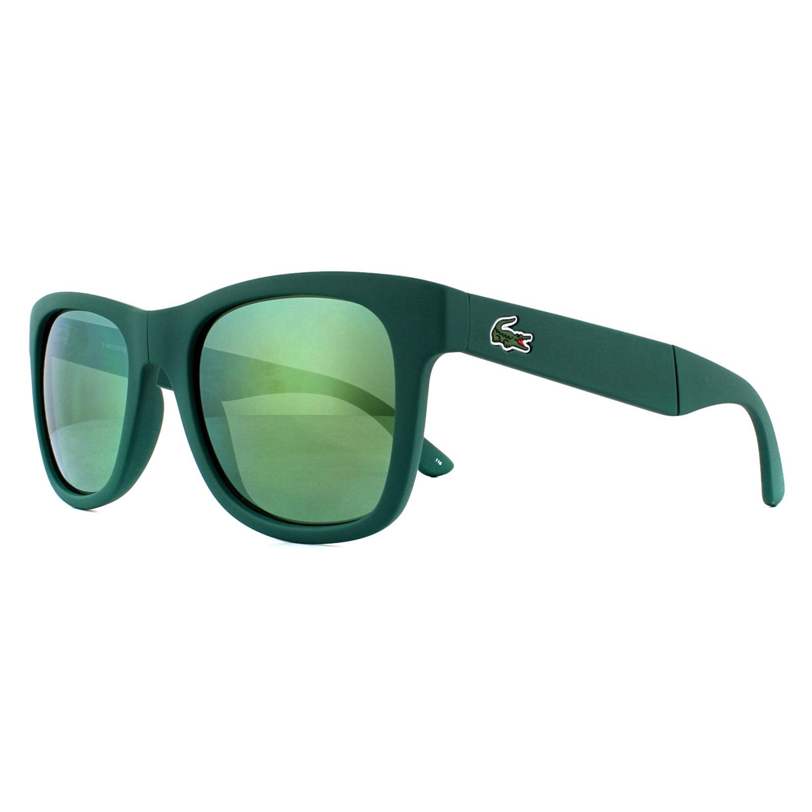 Green Rectangle Unisex Folding Matt Green Green Sunglasses, Image 2 of 4
