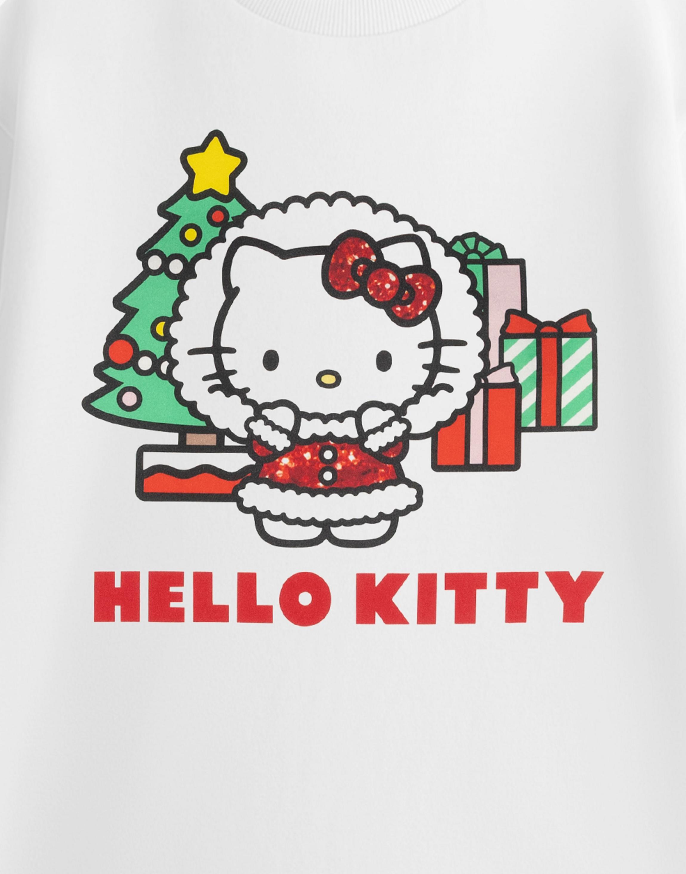 White Hello Kitty Glitter Small T-Shirt, Image 6 of 6