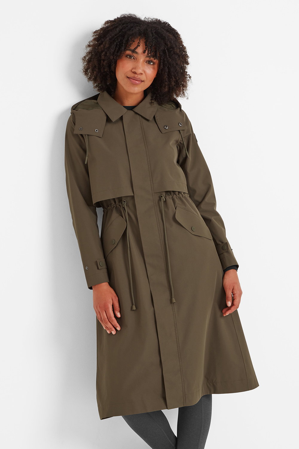 Khaki Alva Waterproof Trench Coat, Image 1 of 6