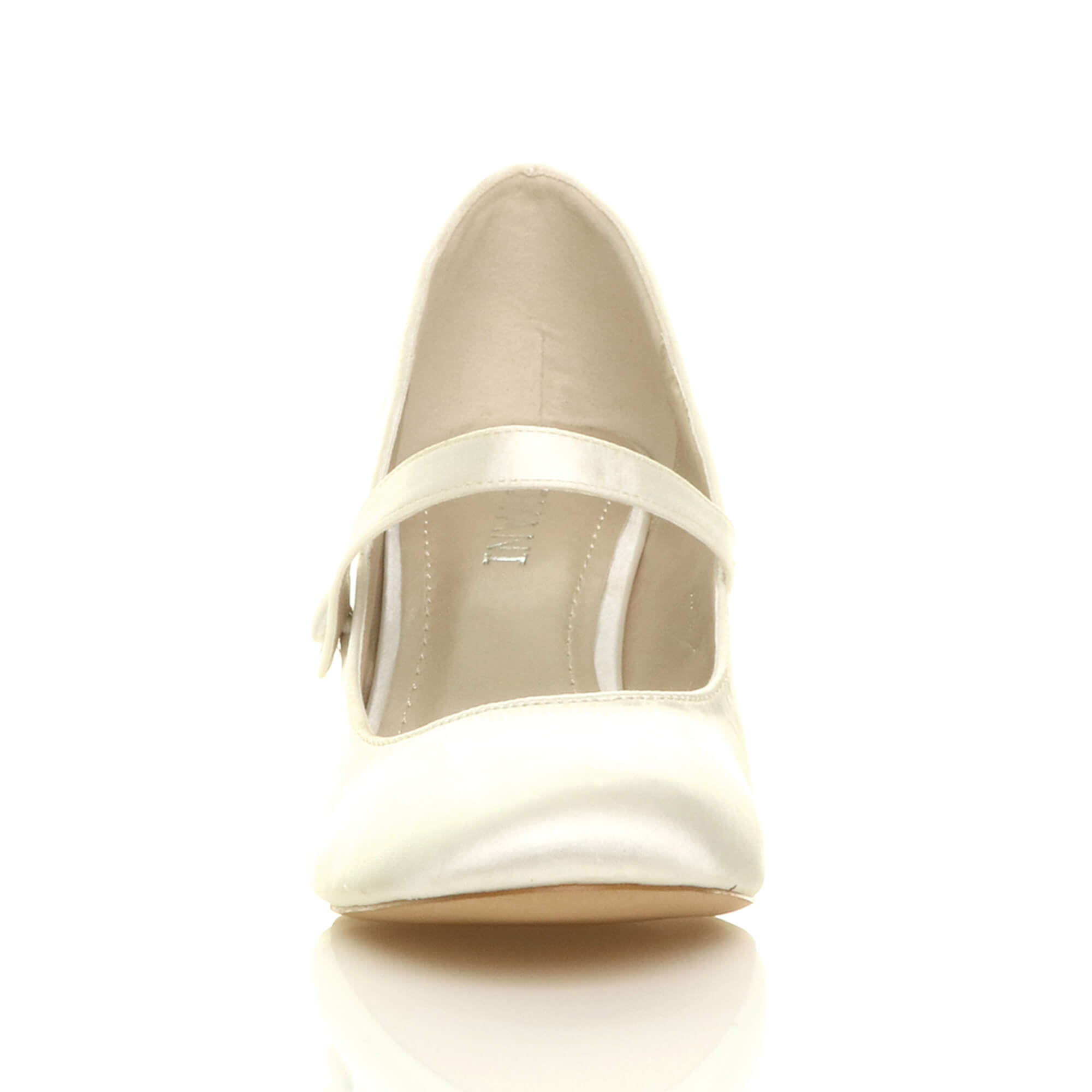 Ivory Mid Heel Mary Jane Court Shoes, Image 6 of 6