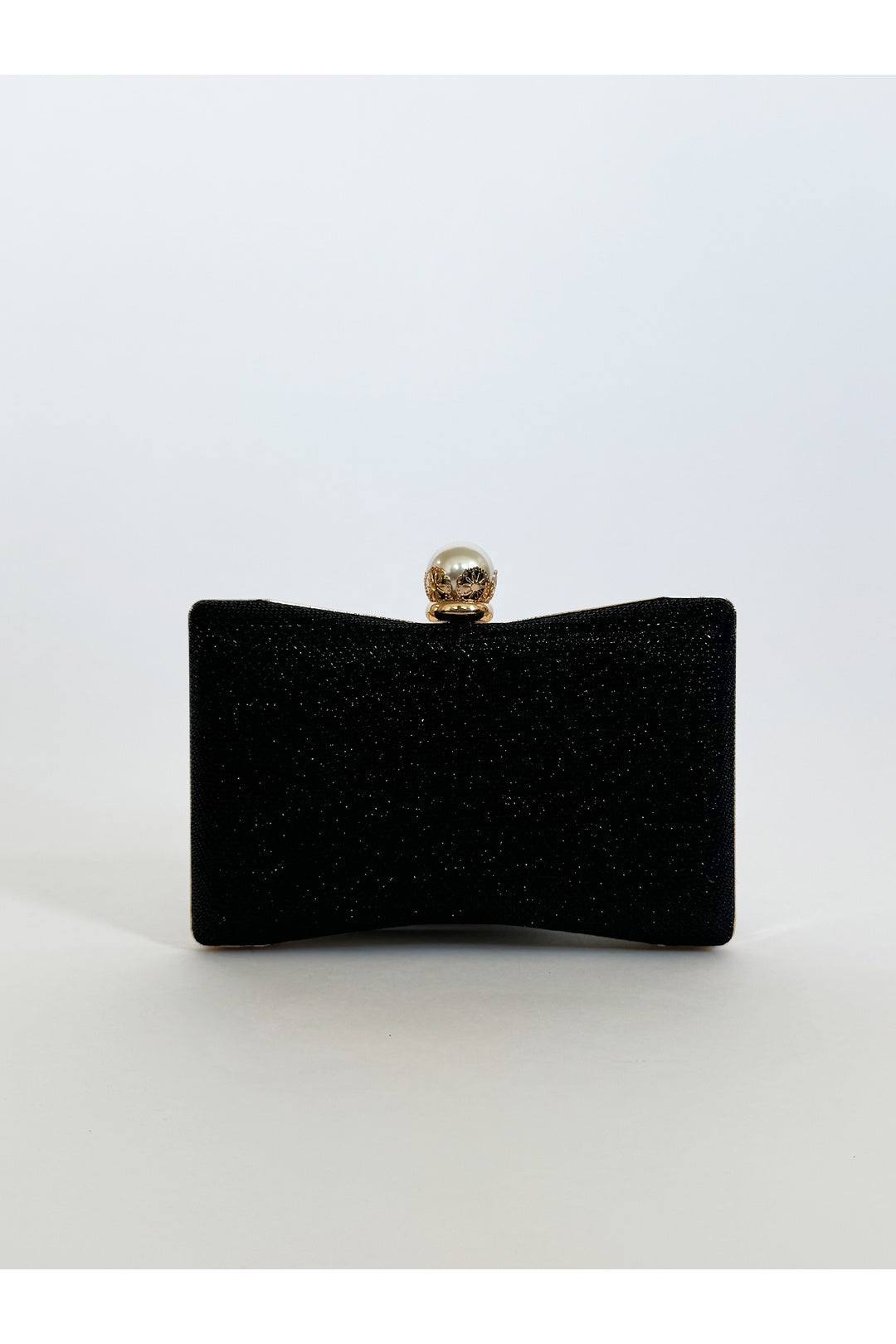 Black Square Clutch Bag with 3D Florals, Image 3 of 5