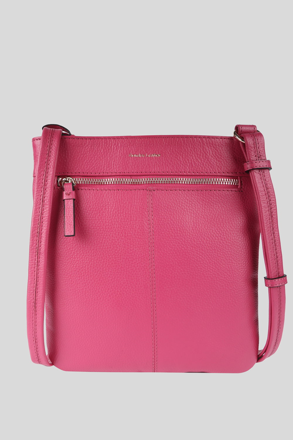 Raspberry 'Heaven' Real Leather Cross Body Bag, Image 3 of 5