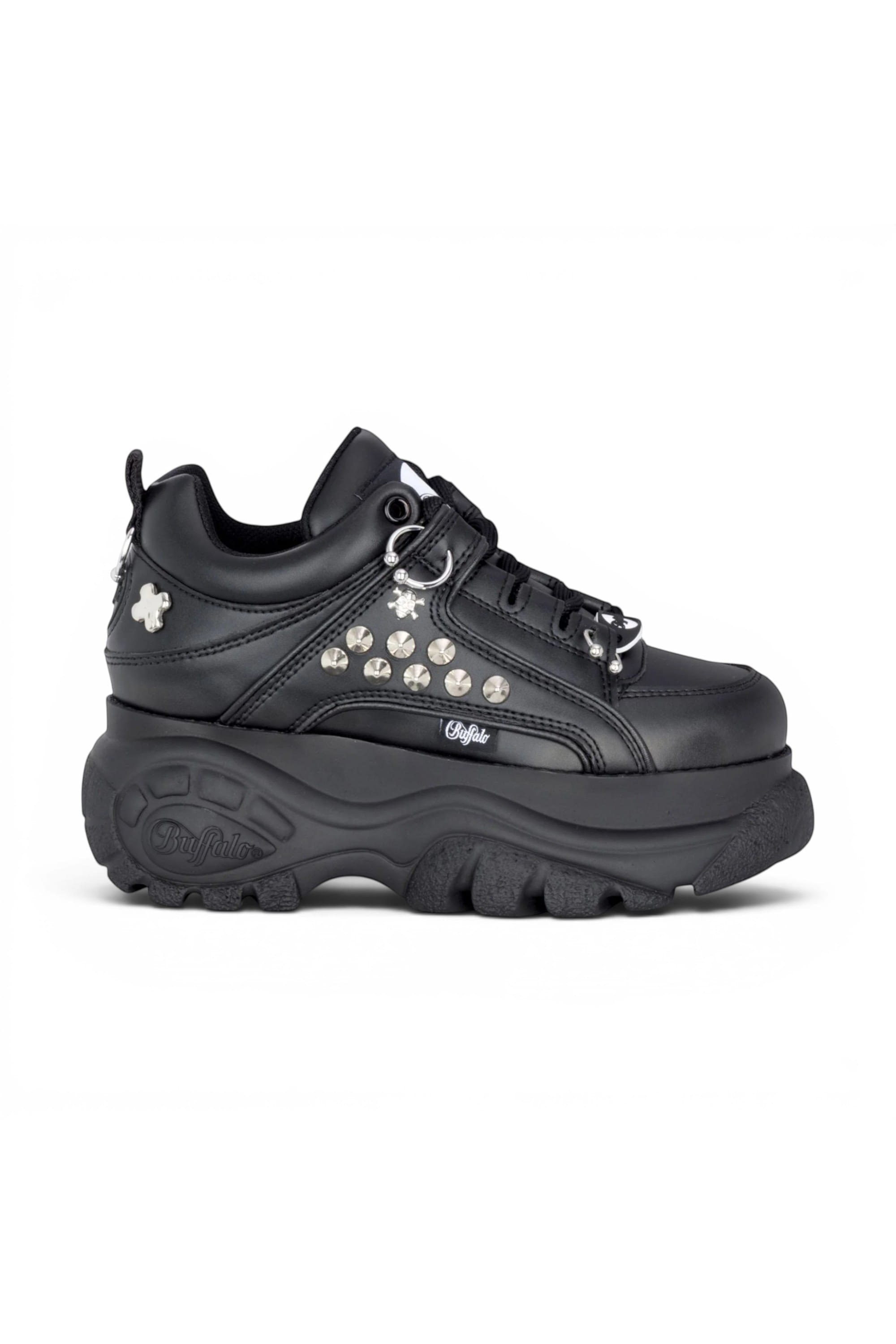 Black Womens Chunky Platform Trainers -1339-14, Image 1 of 6