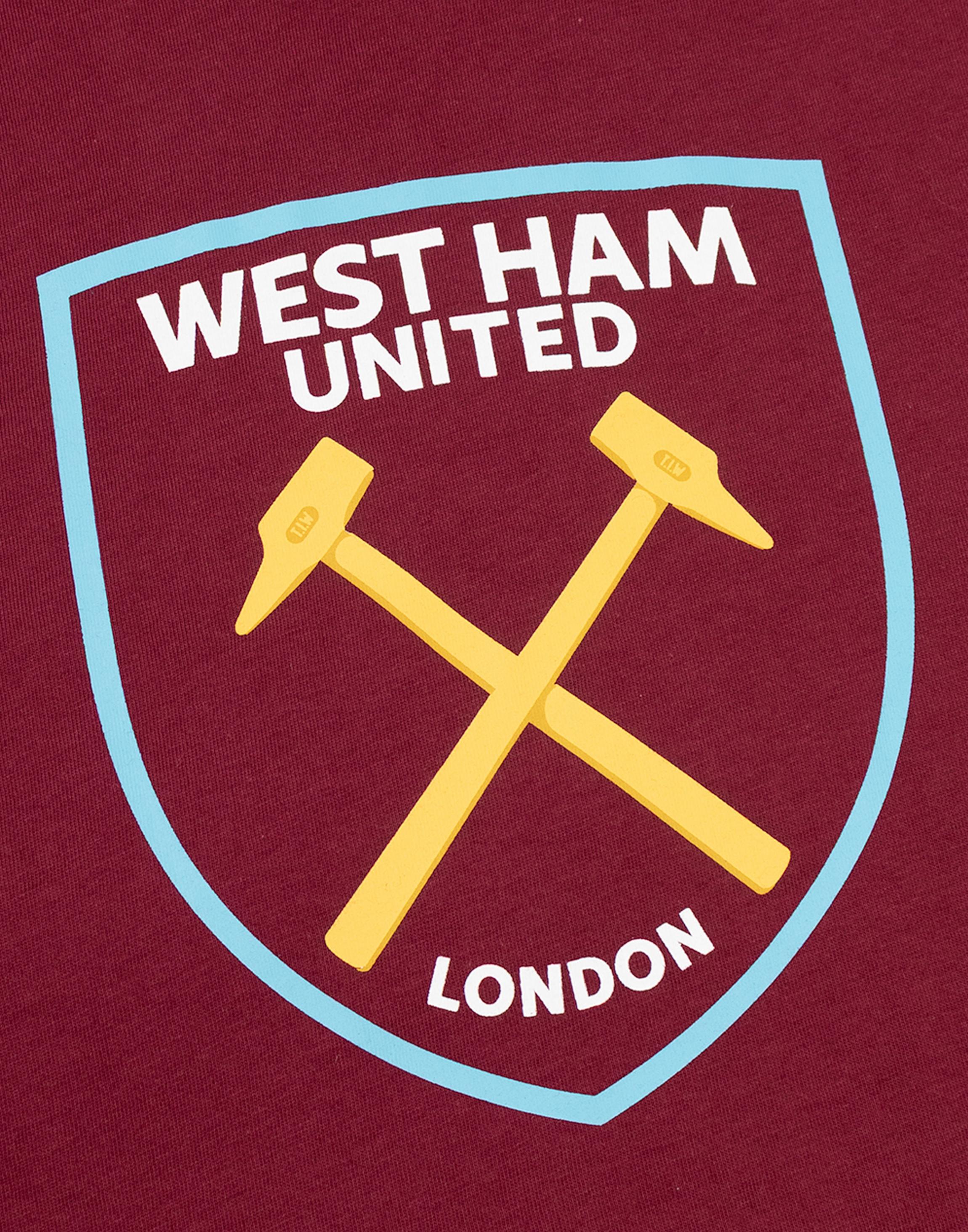 Red West Ham United Logo Large Pyjama Set, Image 6 of 6