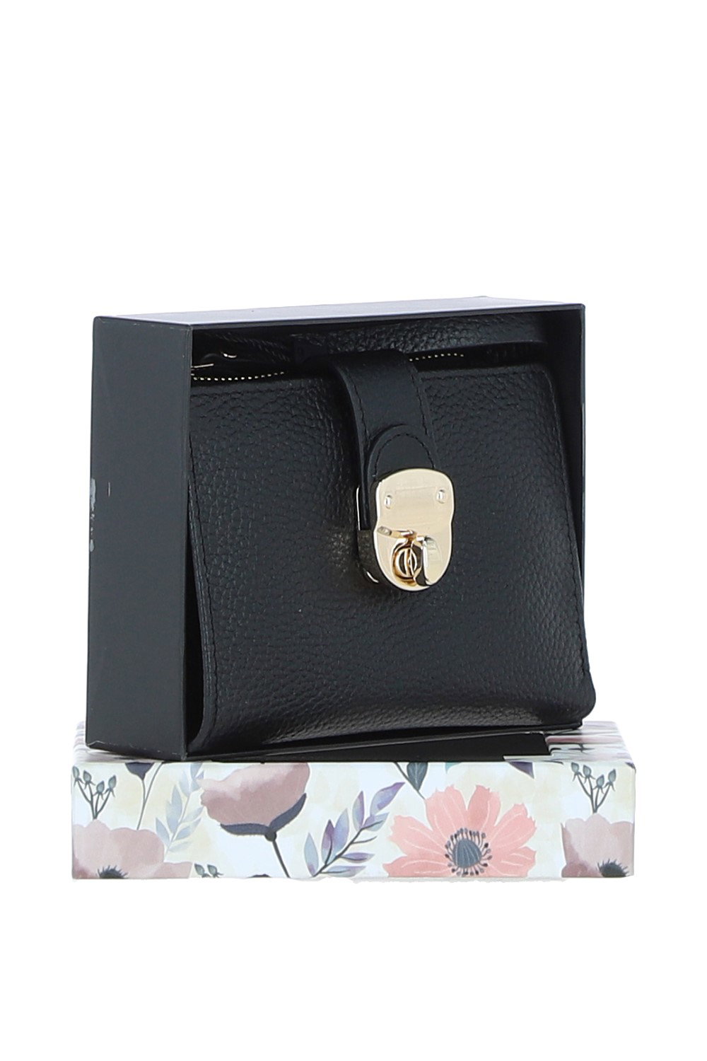 Black 'Amarella' Real Leather Purse, Image 2 of 4