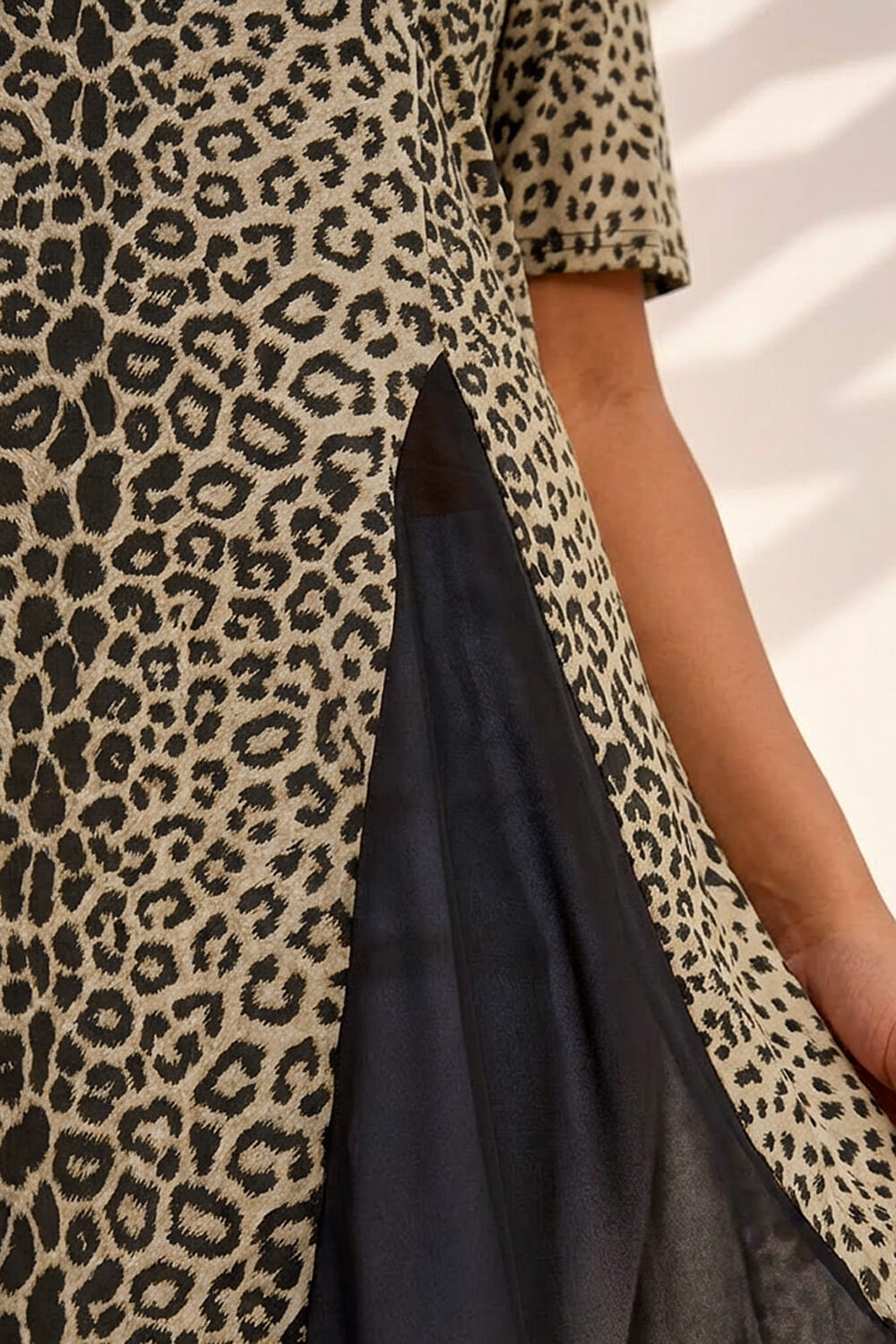 Natural Curve Animal Print Mesh T-Shirt, Image 5 of 4