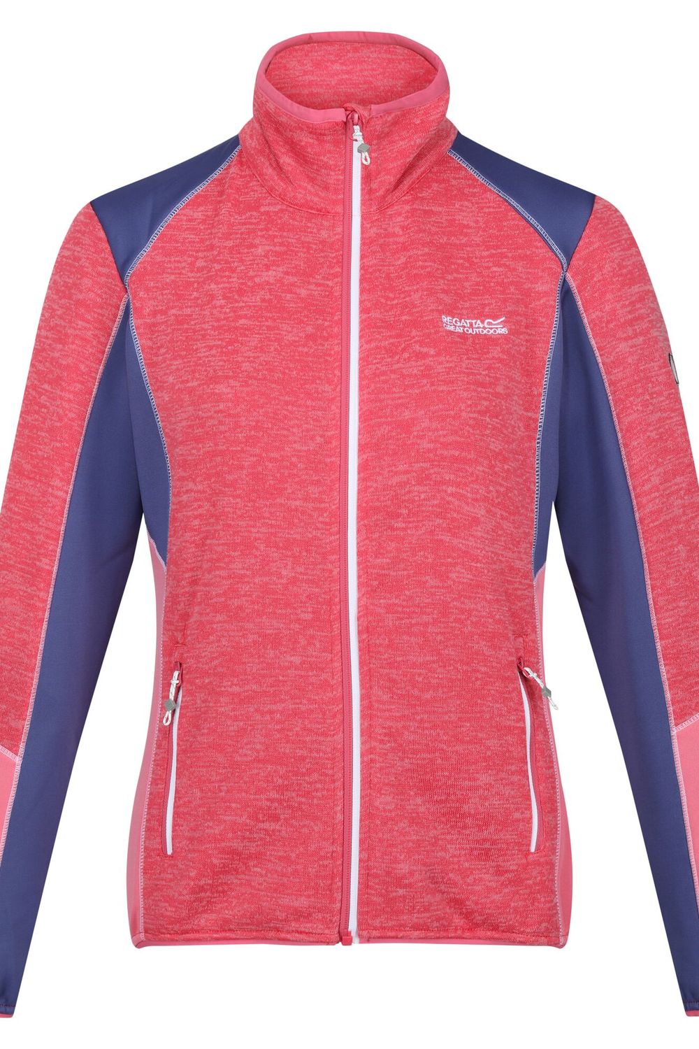 Multi Lindalla V Marl Full Zip Fleece Jacket, Image 1 of 8