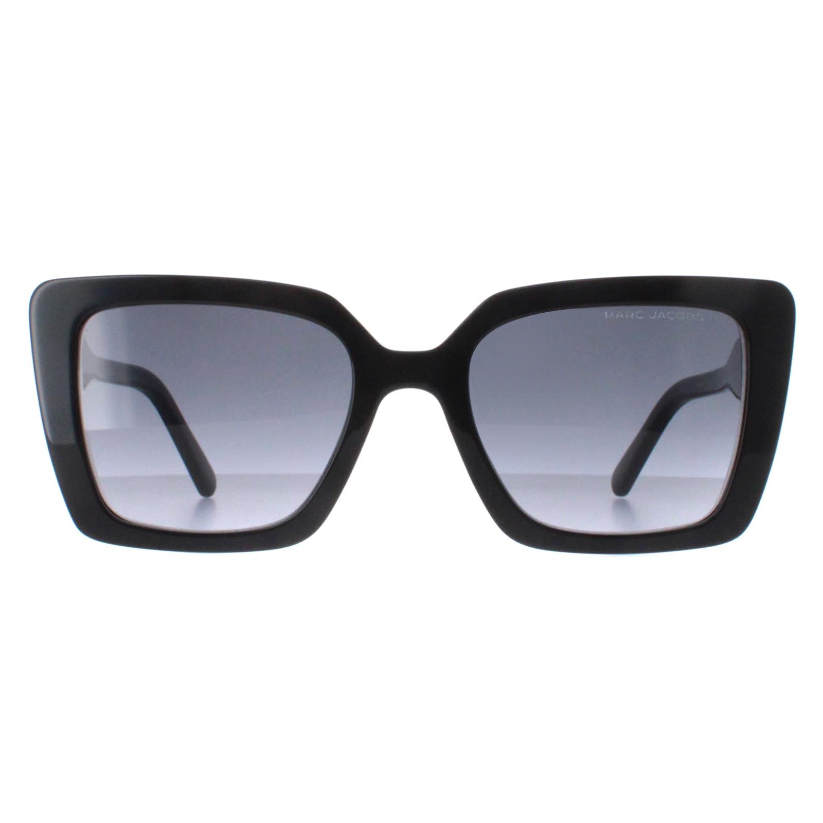 Black Marc Jacobs Black Square Shiny Black Dark Grey Gradient MARC 733/S, Image 1 of 4