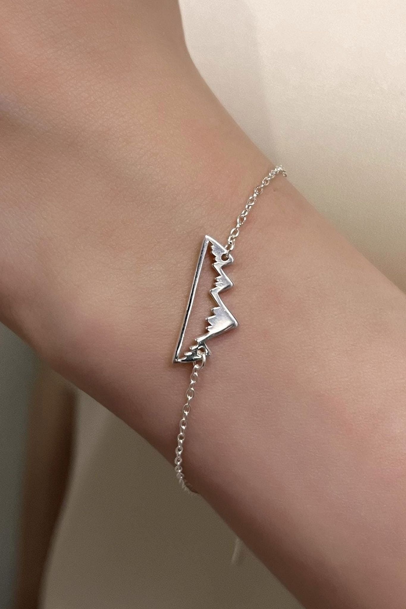 Silver Sterling Silver Mountain Bracelet, Image 2 of 4
