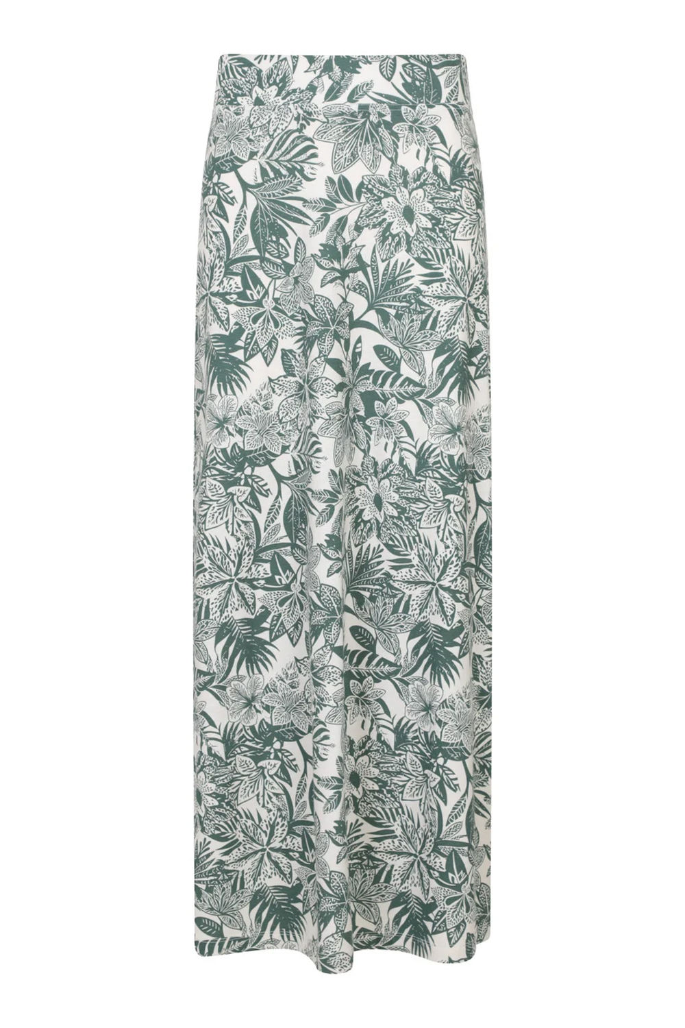 Green Shore Jersey Cotton Blend Long Skirt, Image 1 of 3