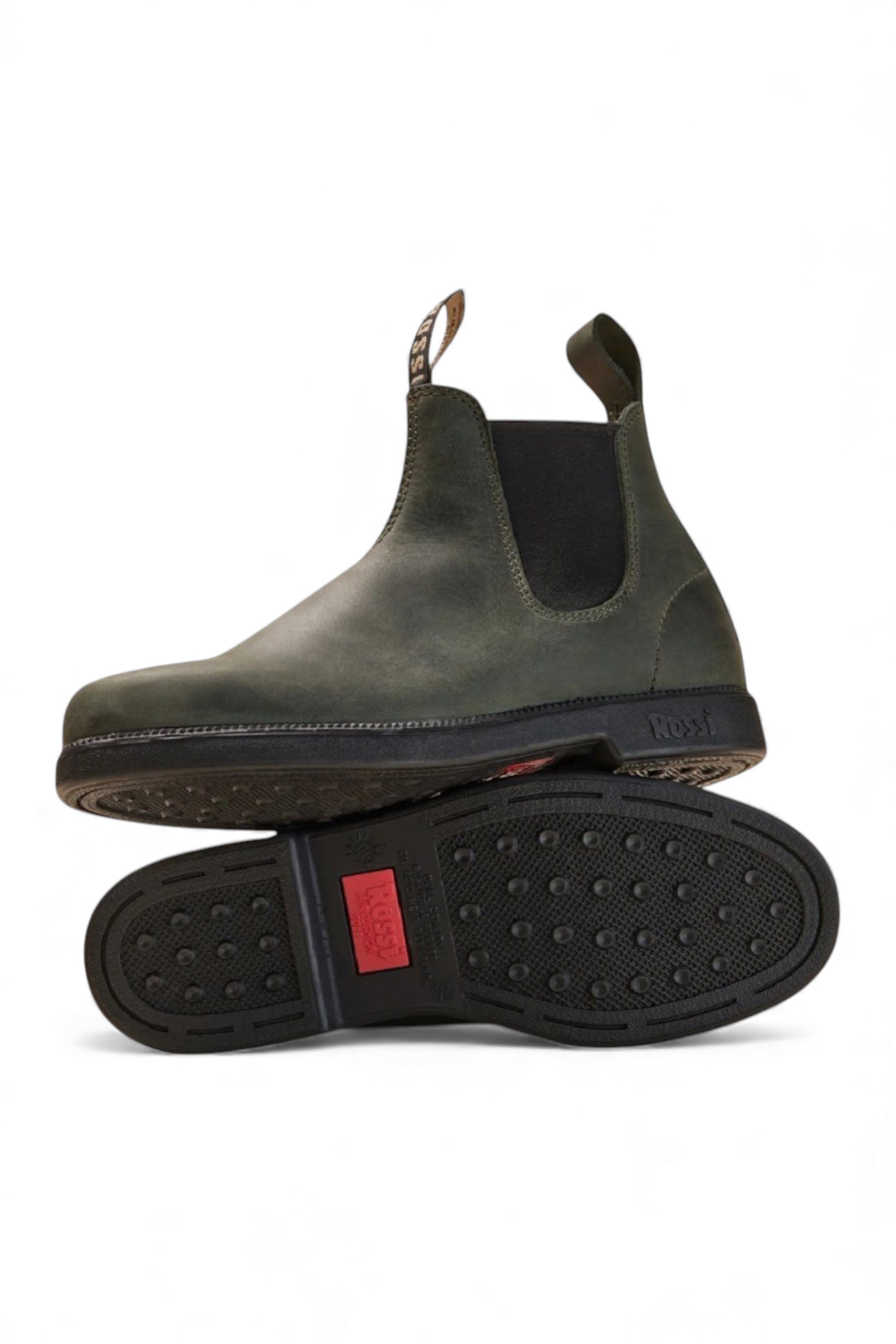 Dark Green Booma 607 Moss Leather Chelsea Boots, Image 3 of 5