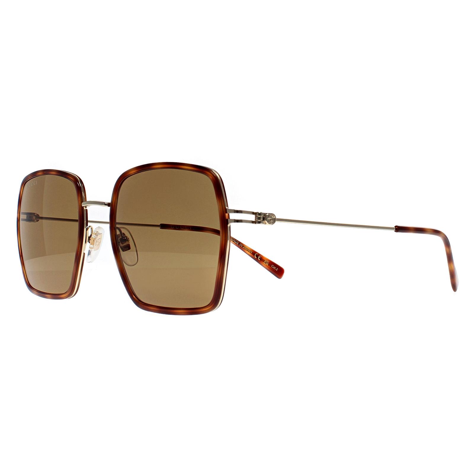 Brown Square Havana Gold Brown GG1848S, Image 2 of 4
