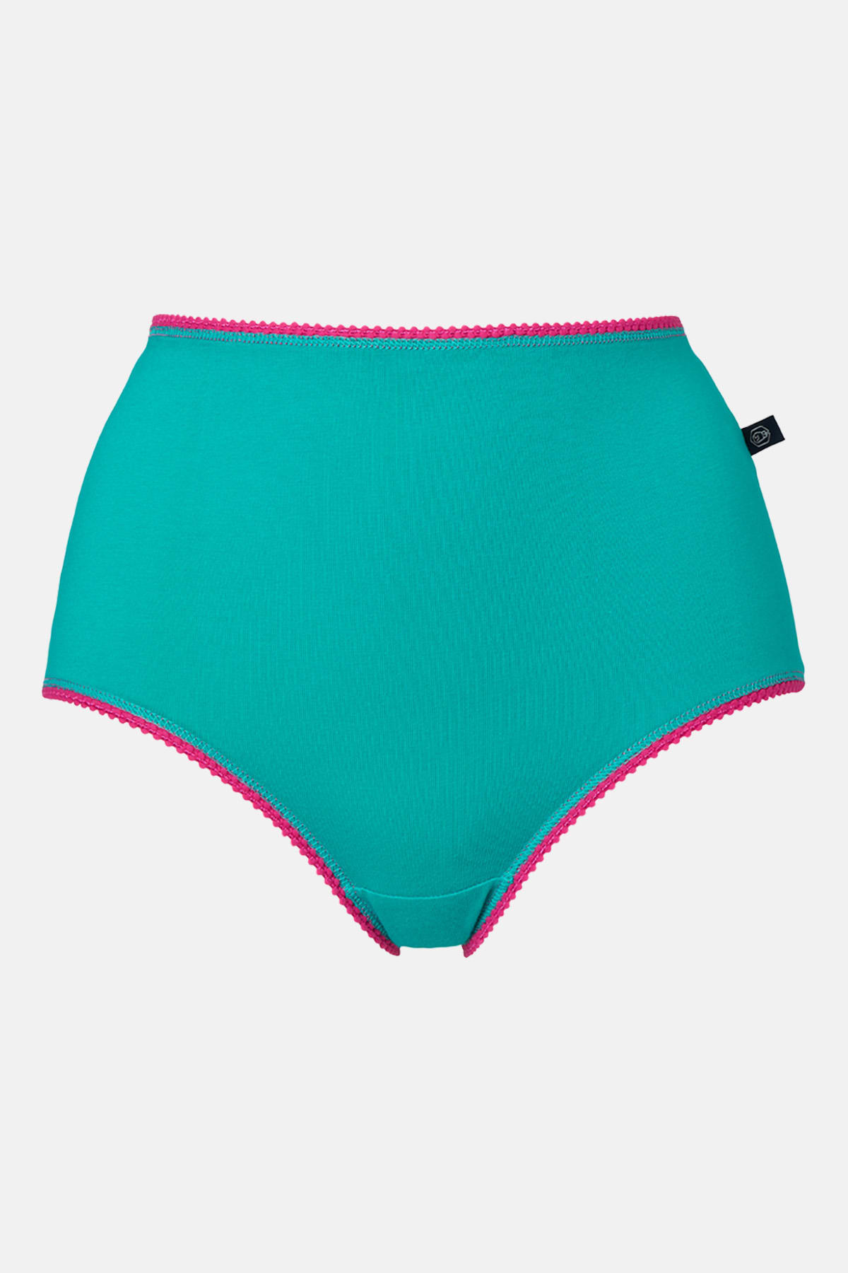 Teal Pack of Three "Amusements" Cotton Full Briefs, Image 6 of 7