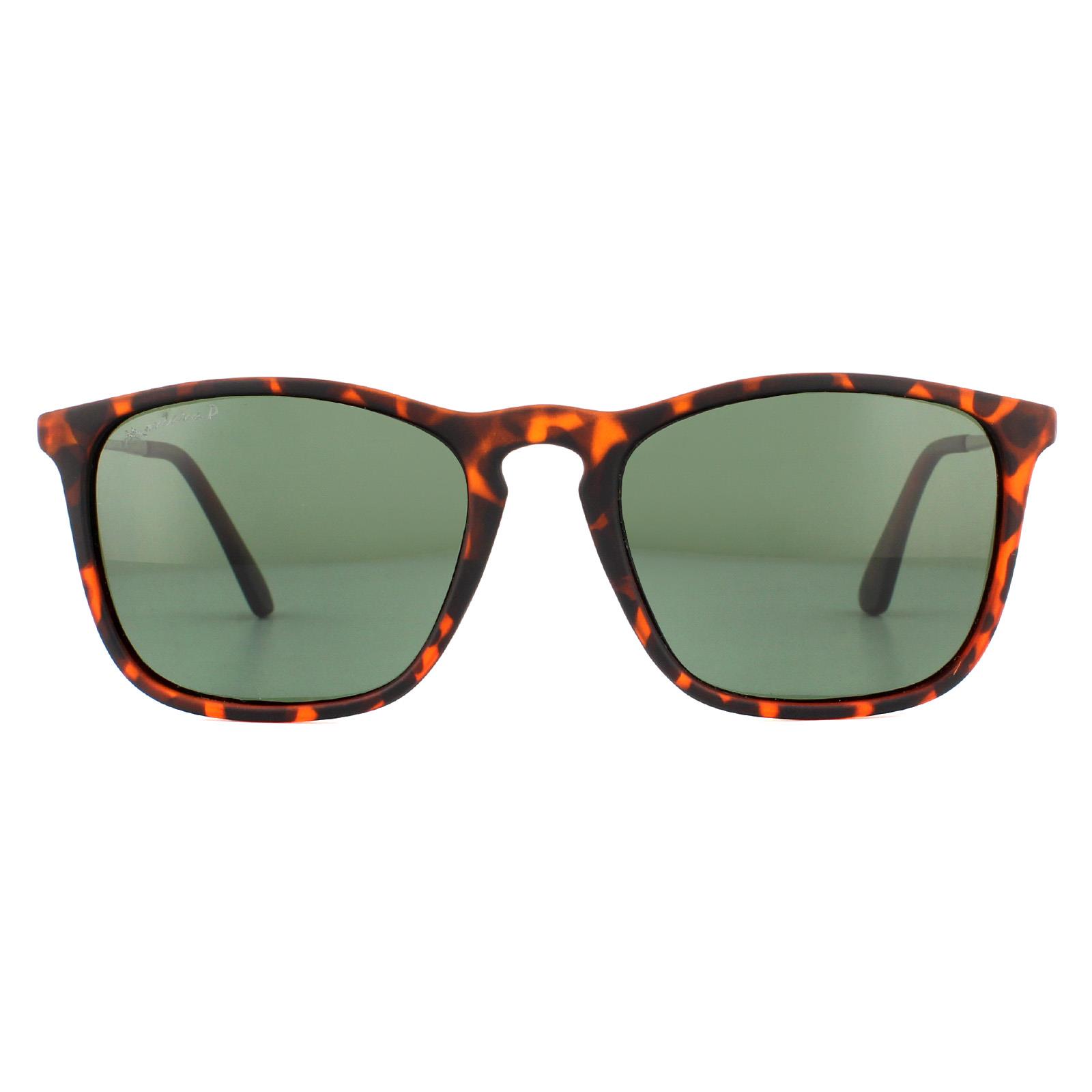 Brown Montana Brown Rectangle Brown Turtle Rubbertouch G15 Green Polarized Sunglasses, Image 1 of 4