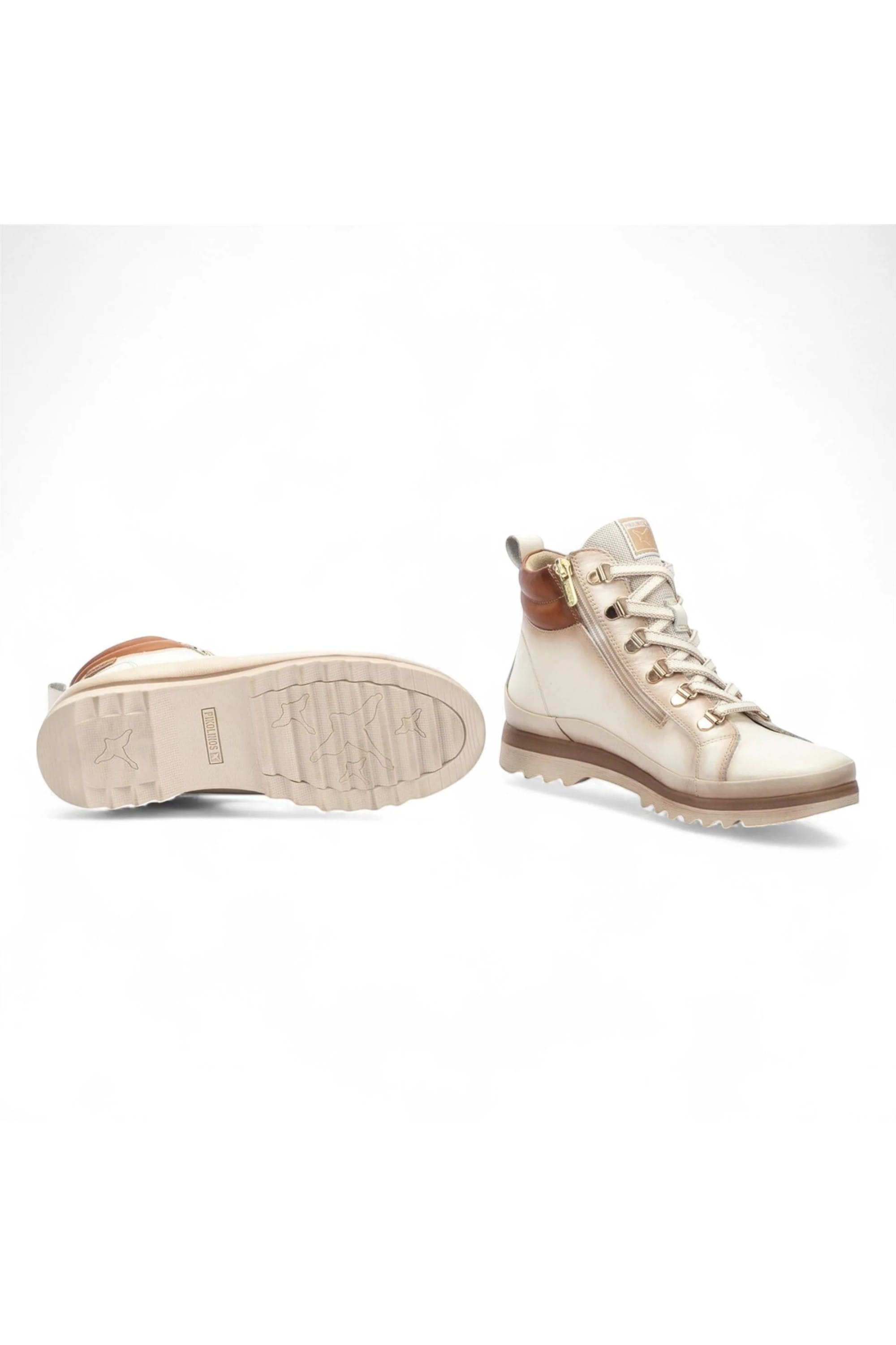 White Women’s Ankle Trainers Boots-W3W-8564, Image 7 of 8