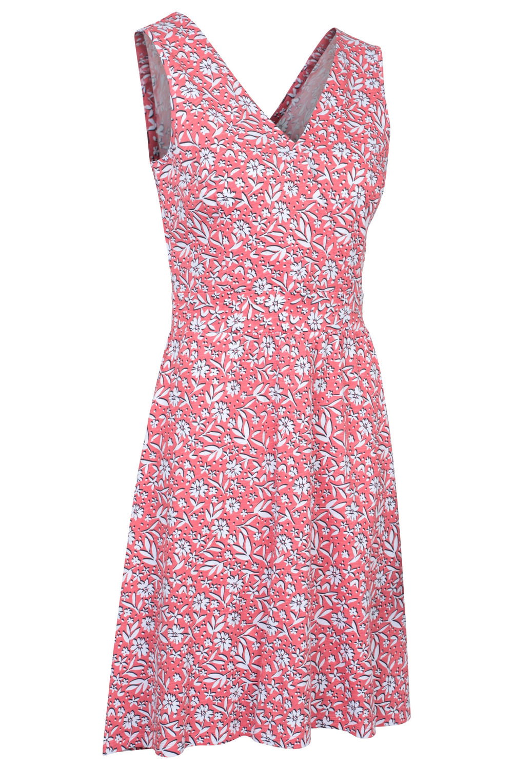 Red Newquay Blossom Sleeveless Midi Dress, Image 3 of 3