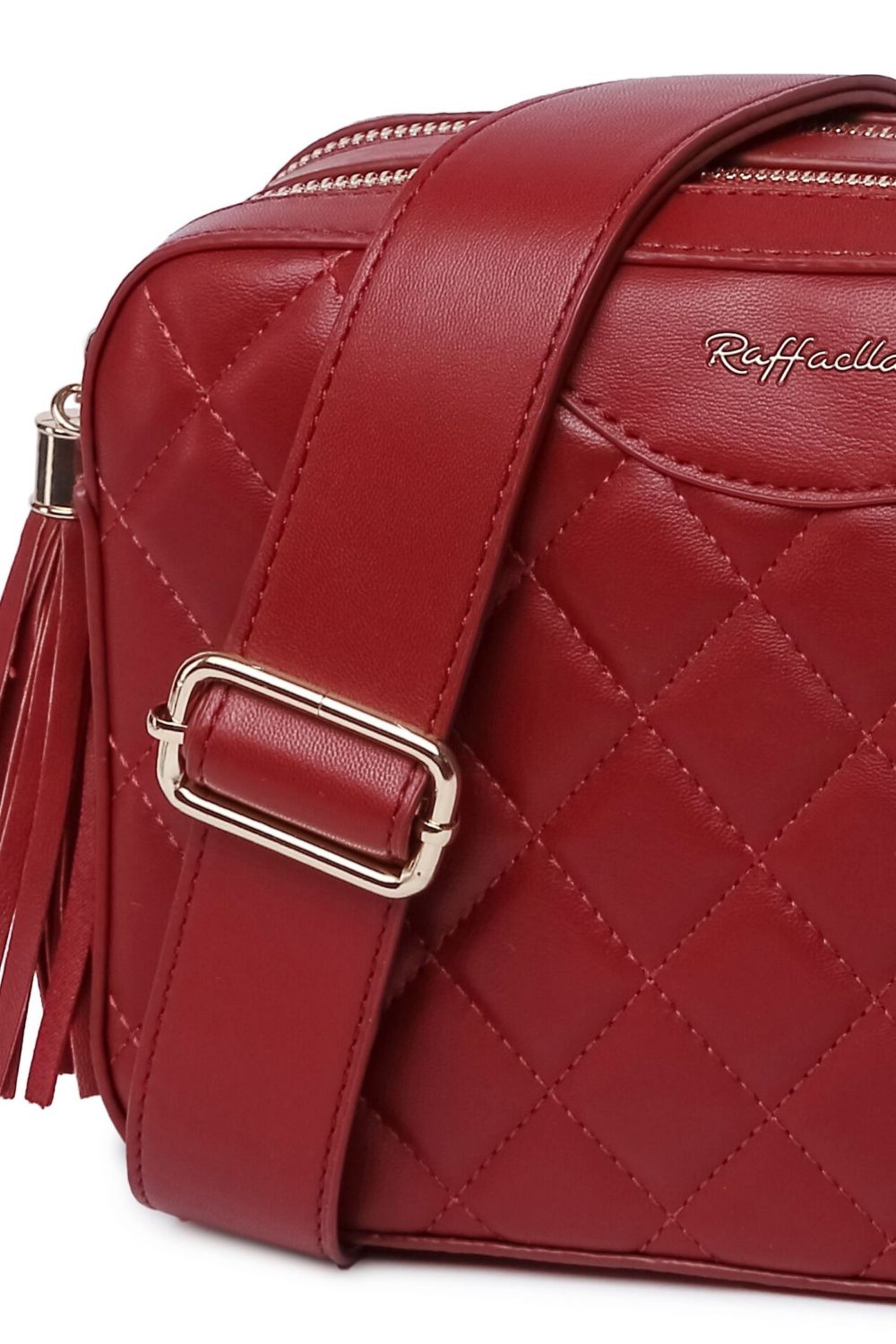 Red Quilted Cross Body Camera Bag, Image 2 of 2