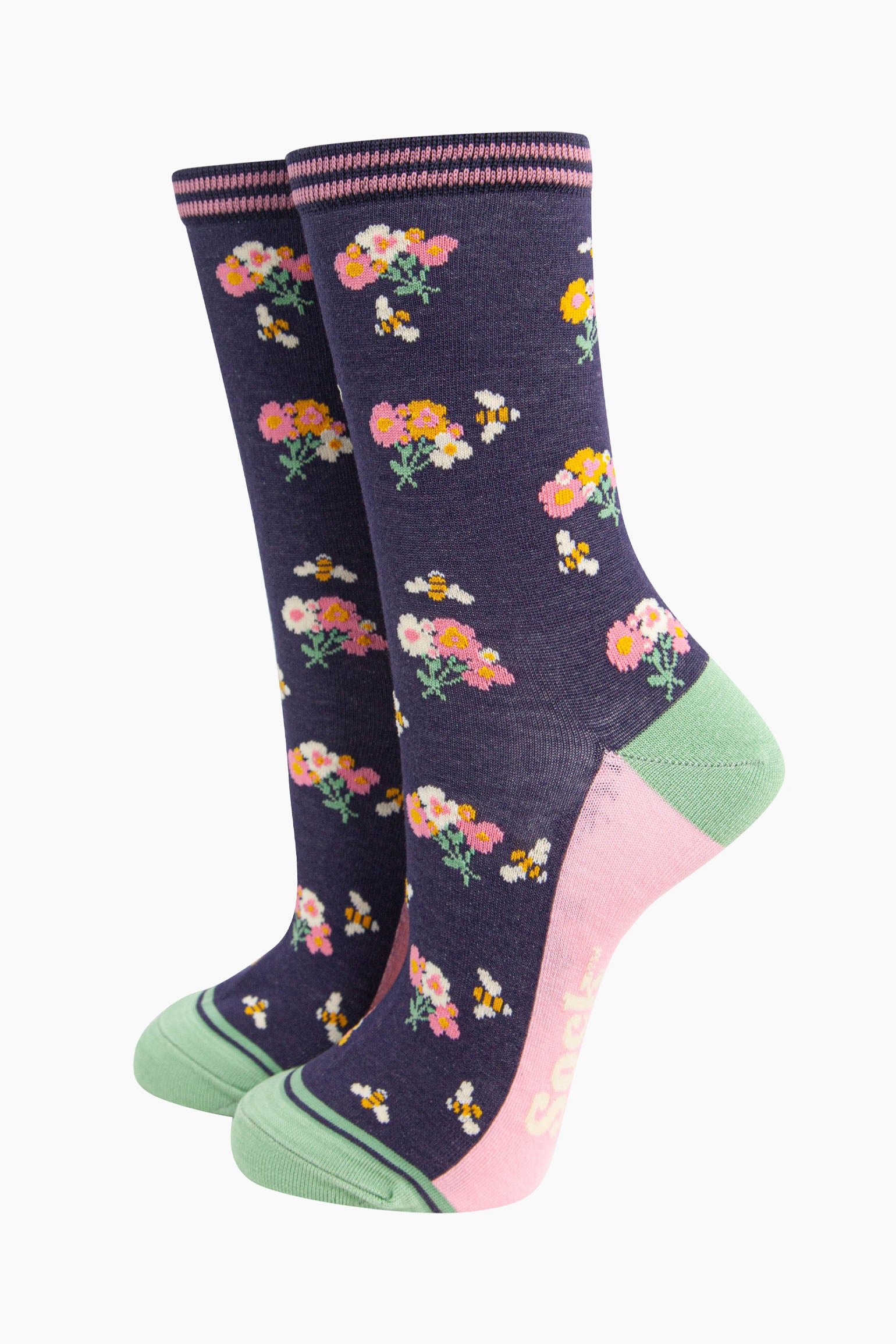 Multi Floral Thank You Bamboo Socks Gift Box, Image 4 of 4