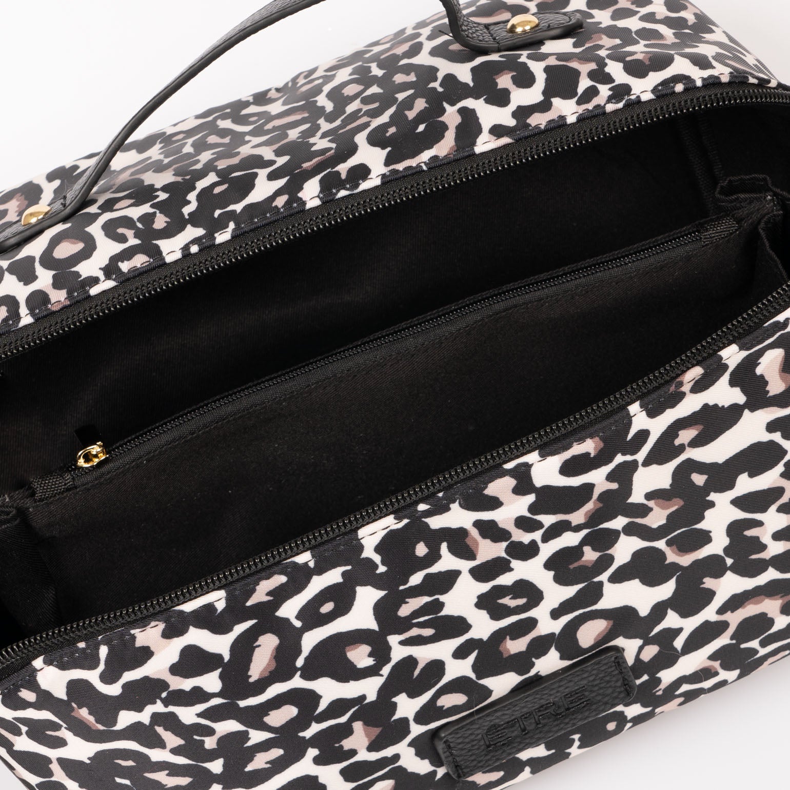 Cream Etre Cream Leopard Vanity Case Makeup Bag, Image 4 of 4