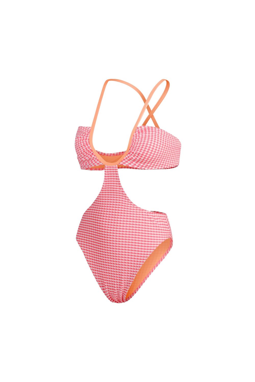 Light Pink Gingham One Piece Swimsuit, Image 1 of 4
