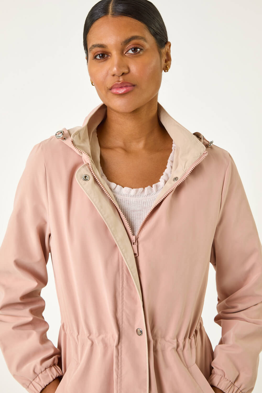 Light Pink Lightweight Hooded Jacket, Image 5 of 5
