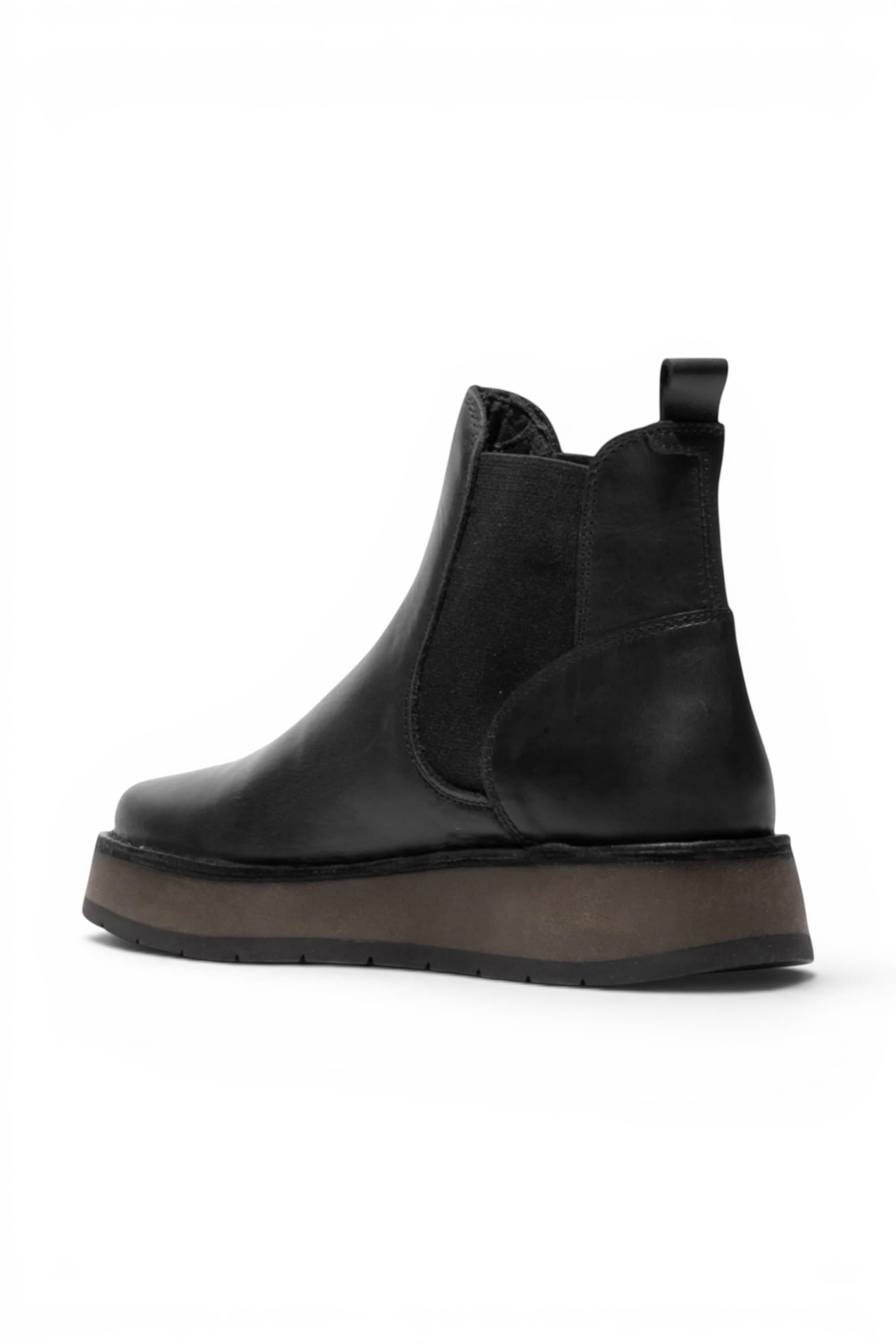 Black Womens Heel Ankle Pull-On Boots RAWI131, Image 4 of 5