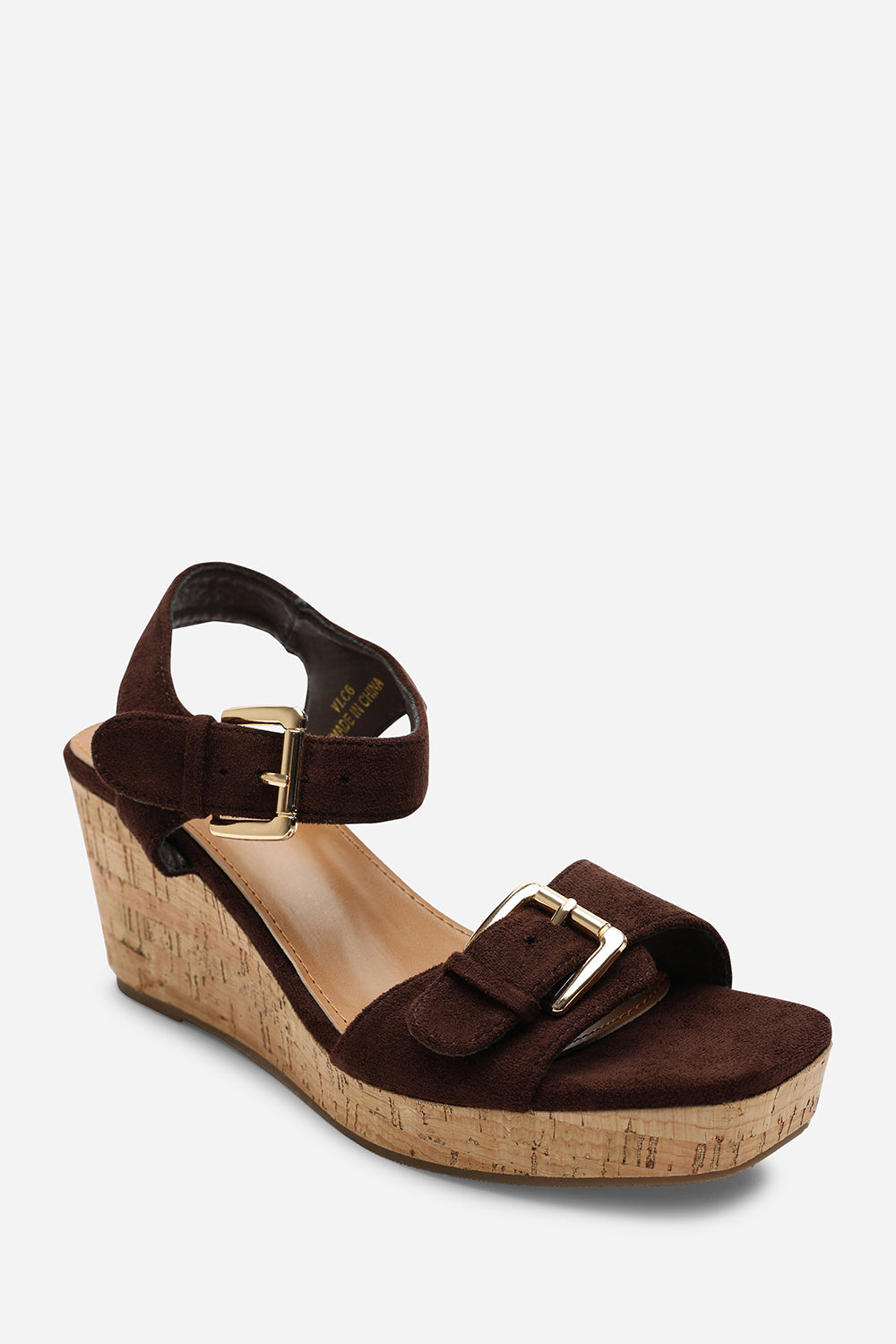 Dark Brown Where's That From Dark Brown Olivine Double Strap Platform Wedge, Image 3 of 6