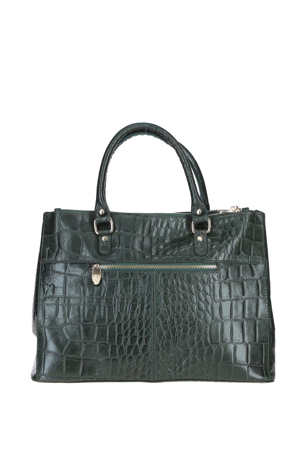 Green Ashwood Leather Green 'Lucido Tesoro' Three Section Real Leather Bag, Image 3 of 4
