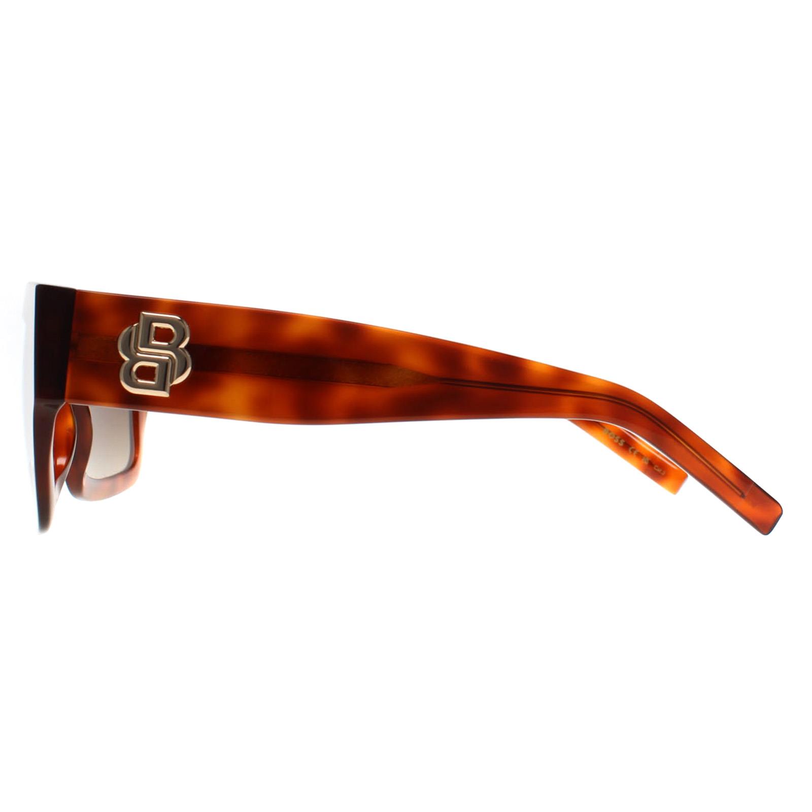 Brown Hugo Boss Brown Rectangle Light Havana Brown Gradient BOSS 1654/S, Image 3 of 4
