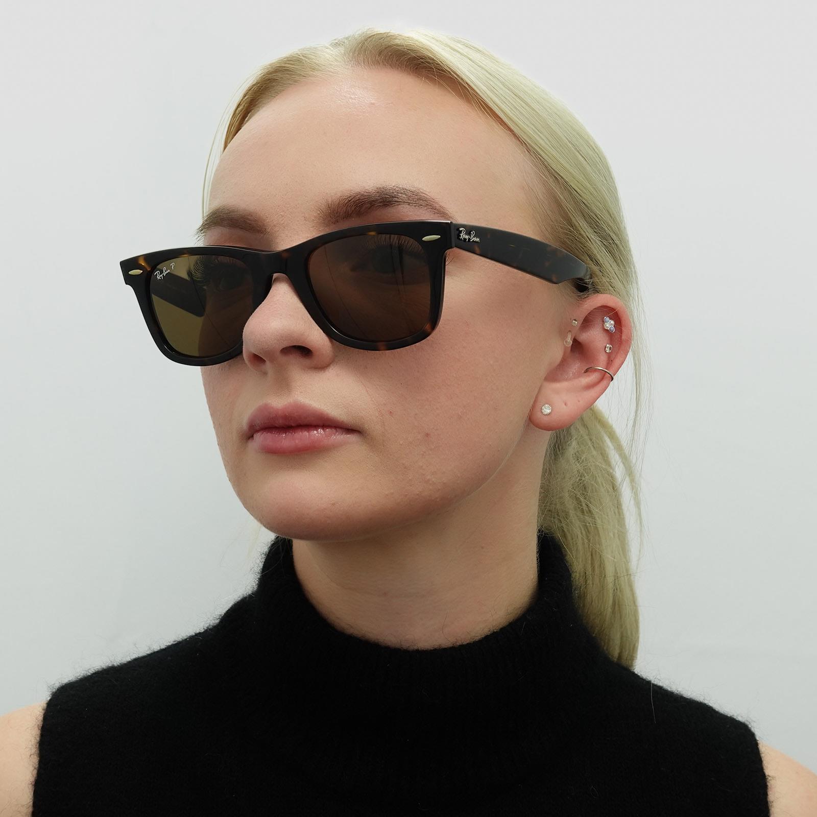 Brown Ray-Ban Brown Rectangle Havana Brown Gradient Sunglasses, Image 5 of 6
