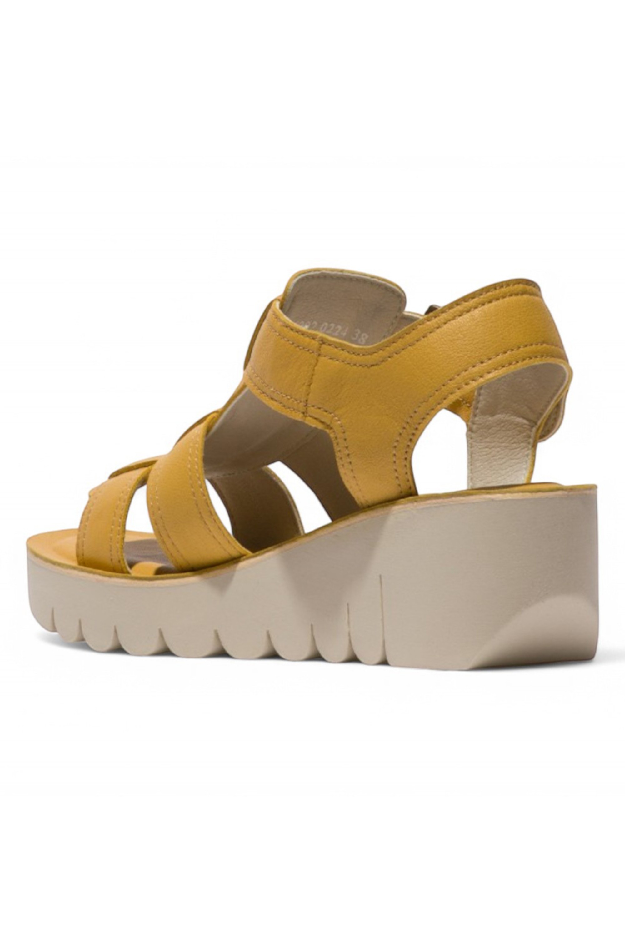 Yellow Womens Comfort Wedge Sandals -YUDD236FLY, Image 3 of 4
