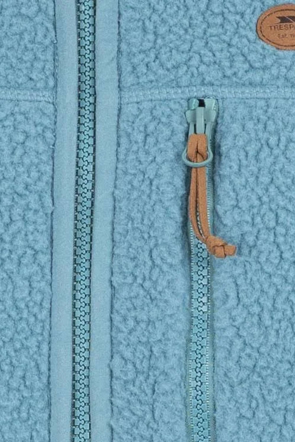 Steel Blue Quake Leather Trim Fleece Jacket, Image 4 of 4