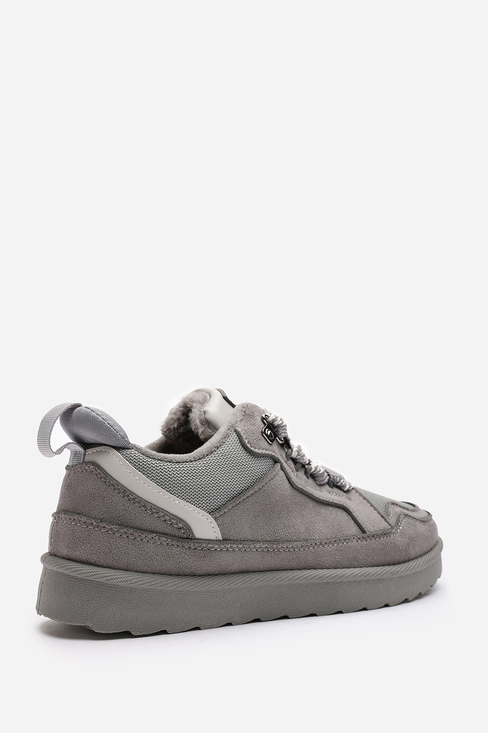 Light Grey 'Darcy' Lace-Up Trainers with Chunky Sole, Image 6 of 7