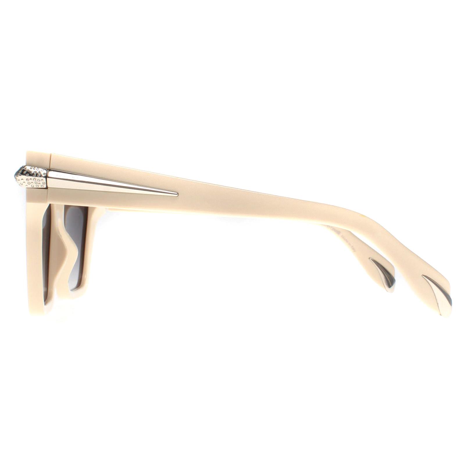 Beige Nike Beige Square Shiny Beige Grey Gradient SRC002S Sunglasses, Image 3 of 4